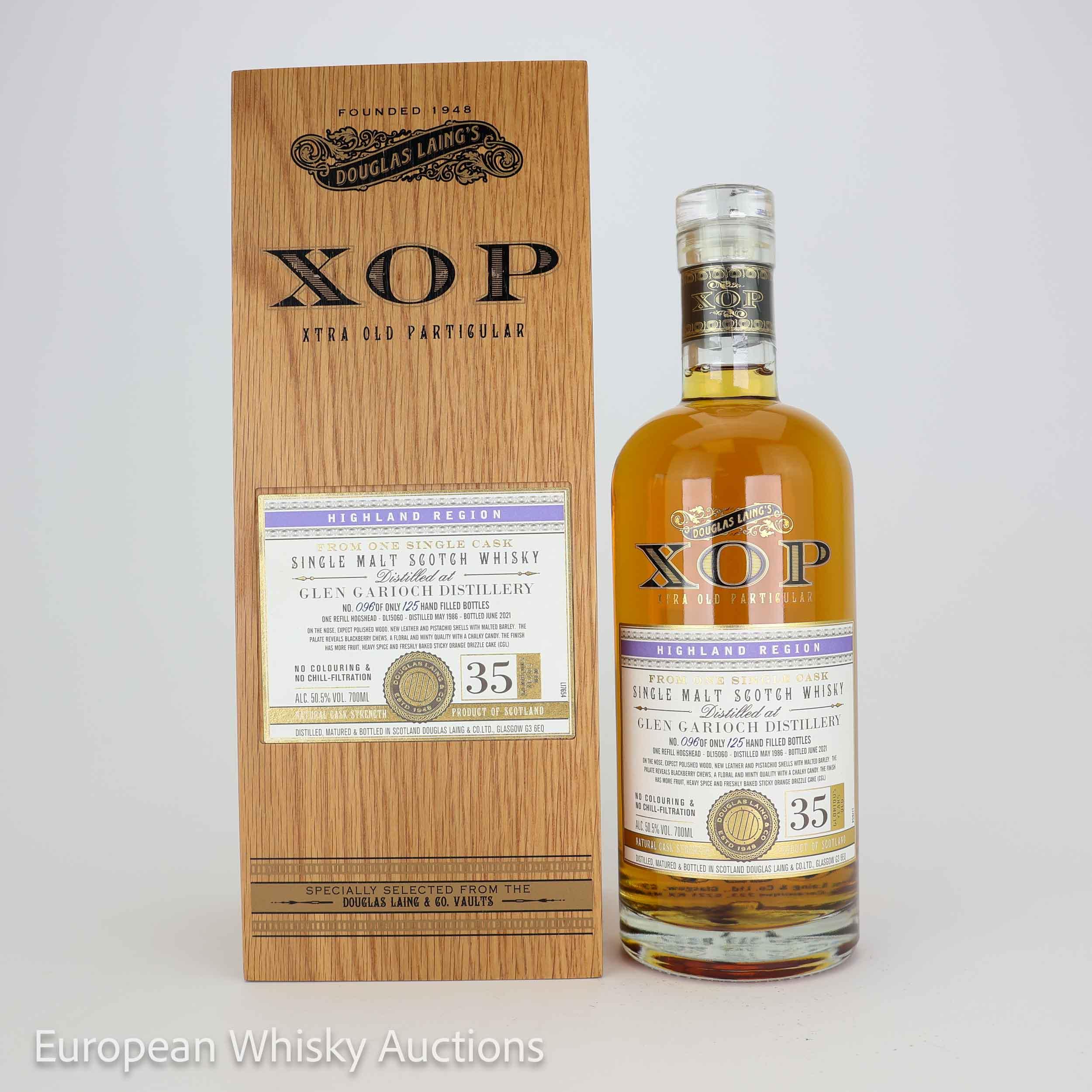 Glen Garioch XOP 35 Year Old, Refill Hogshead Cask, Cask #DL 15060, 1986, Douglas Laing, 50.5% whisky bottle
