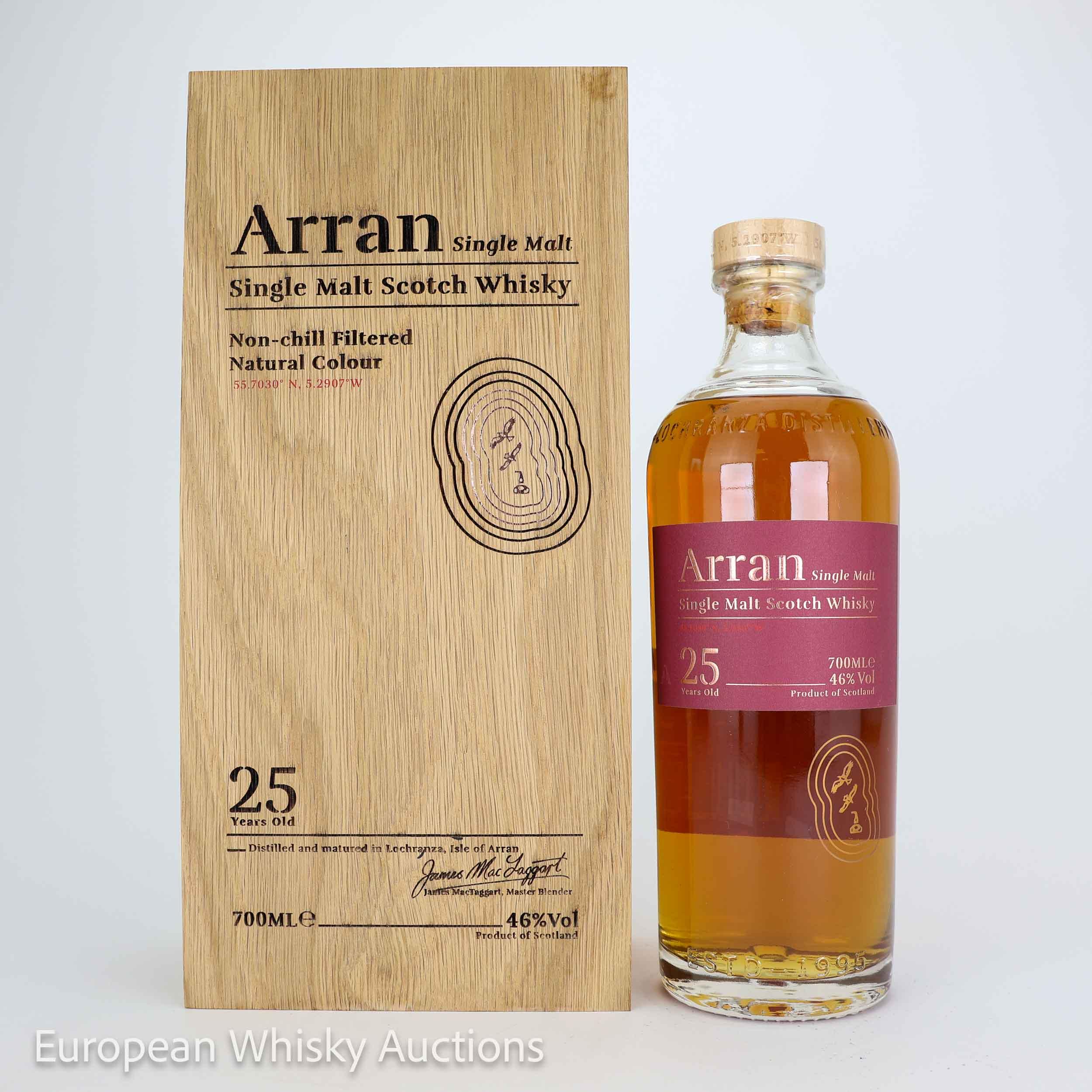Arran 25 Year Old, Bourbon & Sherry Cask, 2020, 46% whisky bottle
