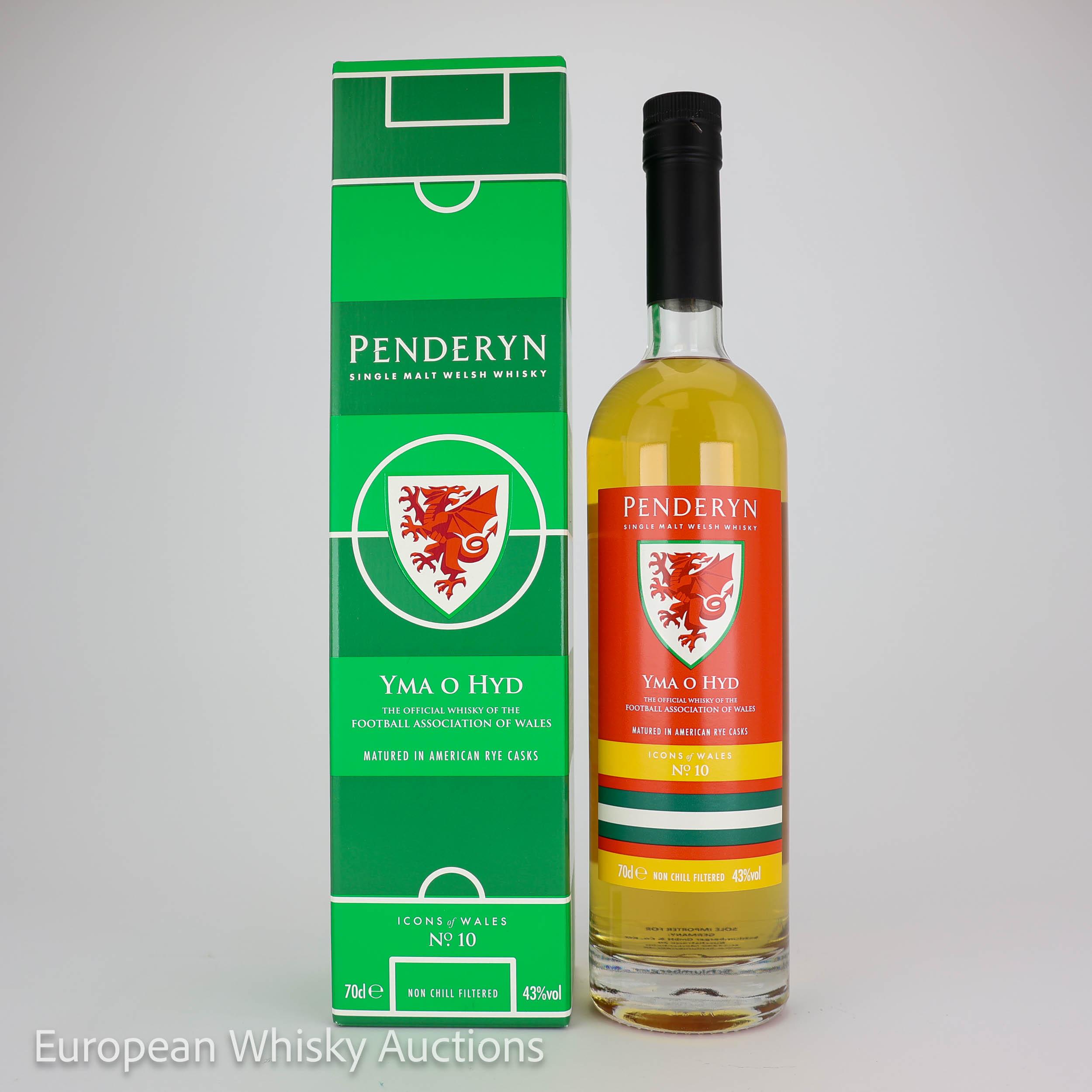 Penderyn Icons of Wales Series No. 10 'Yma O Hyd', American Rye Cask, Batch No. 10, 2022, 43% whisky bottle