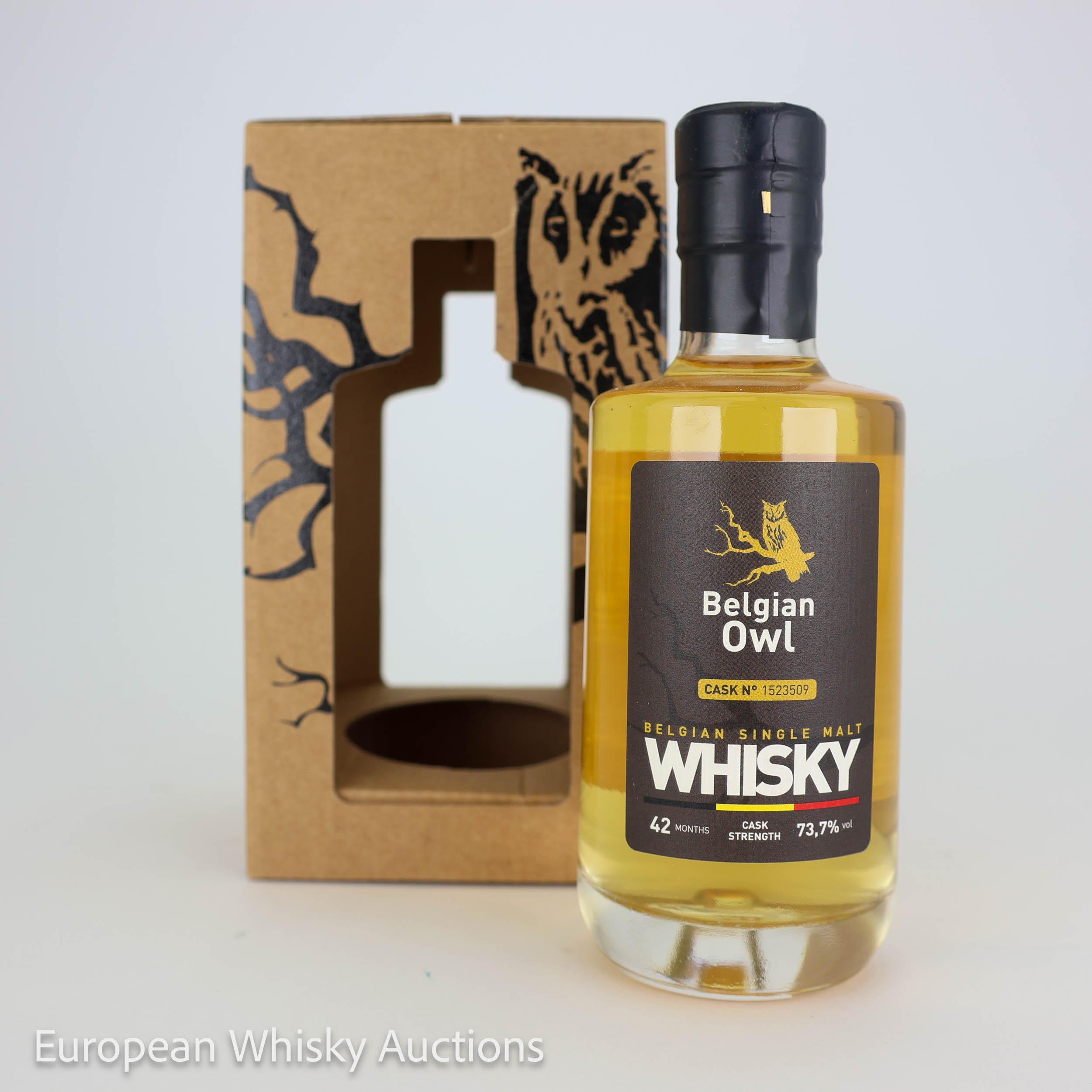 Belgian Owl Flavours of Nature 3 Year Old, Bourbon Cask, Cask #1523509, 2017, 73.7% whisky bottle