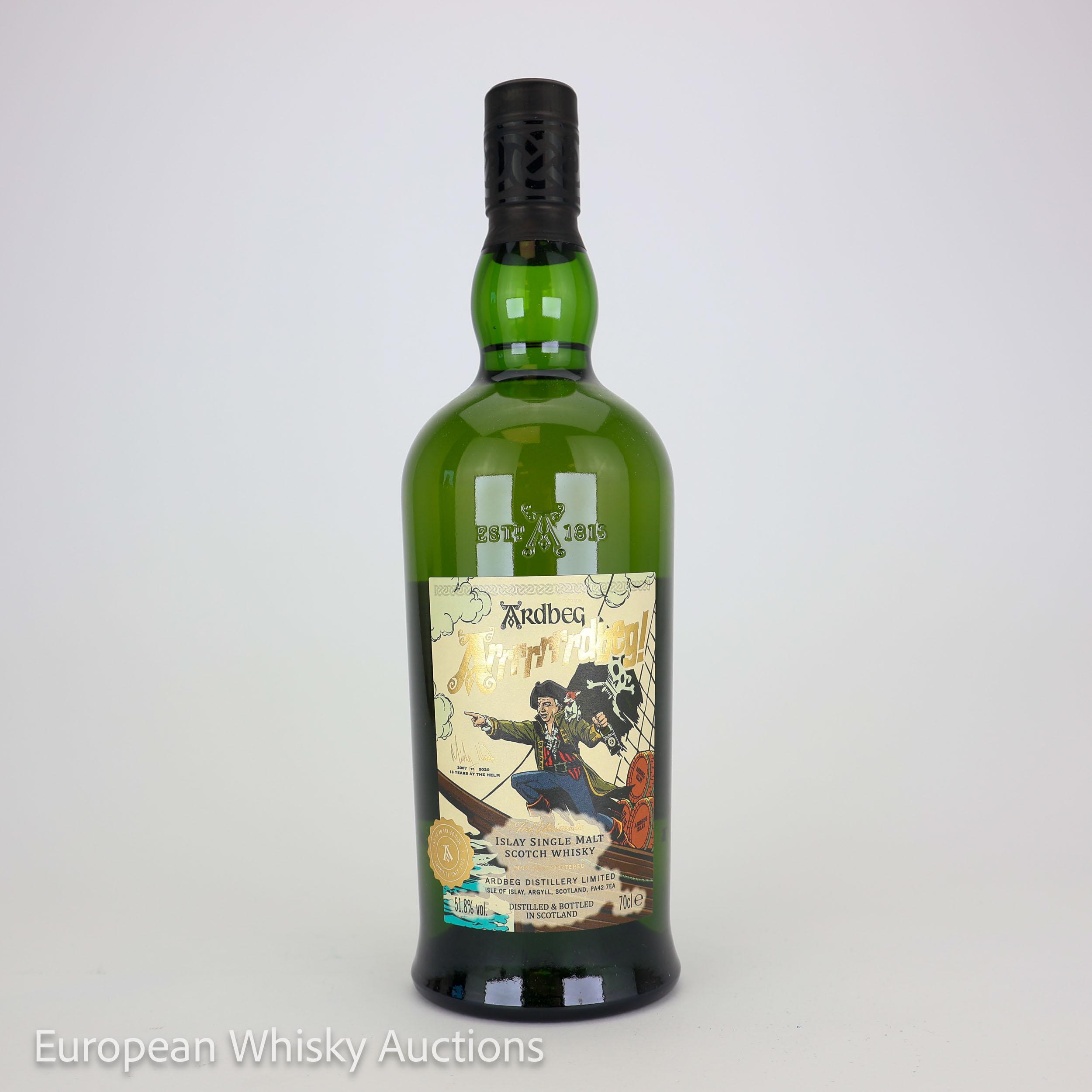 Ardbeg Arrrrrrrdbeg! Committee Release 13 Year Old, Ex-Rye Cask, 2020, 51.8% whisky bottle