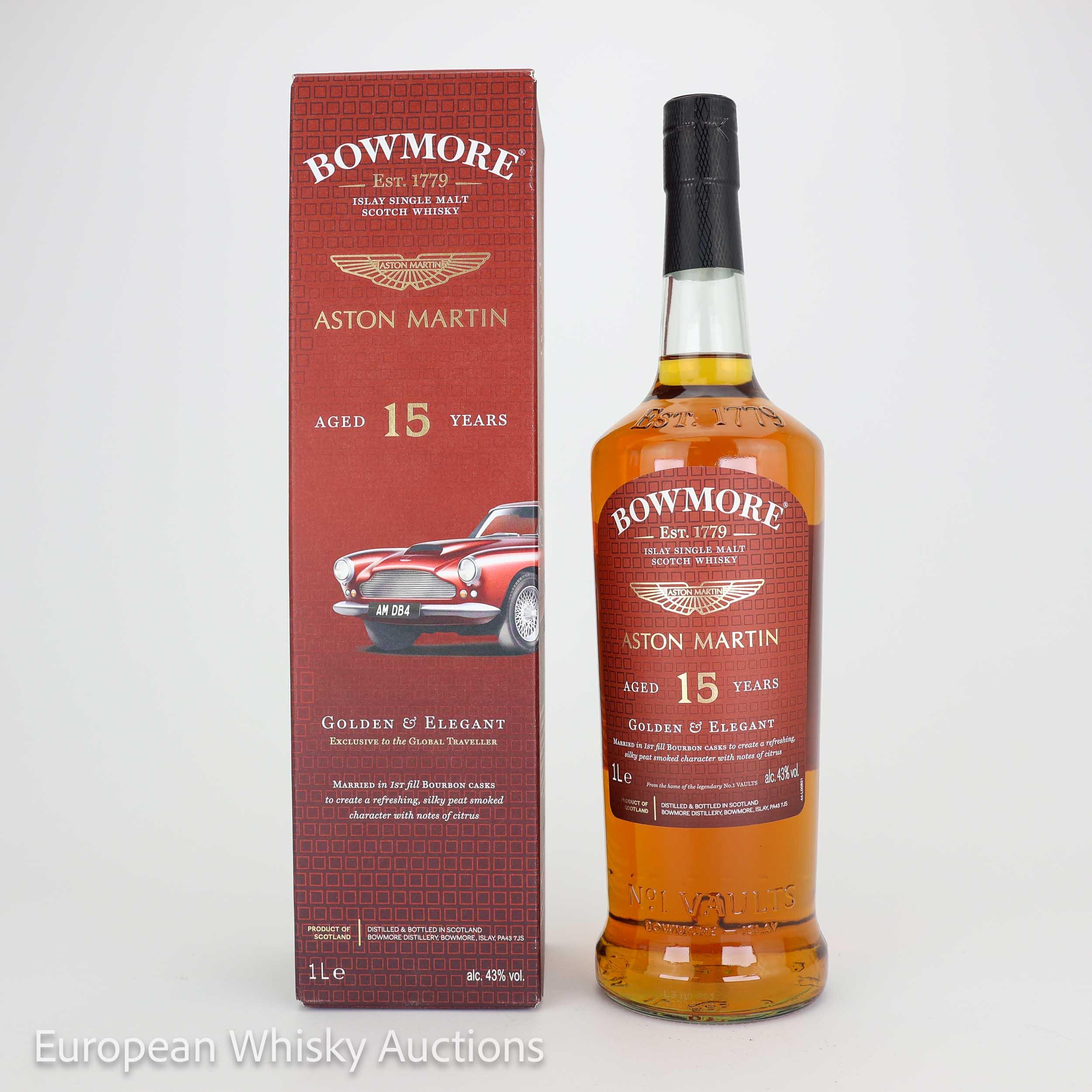 Bowmore Aston Martin Edition No. 8 15 Year Old, Bourbon Cask, 2023, 43% whisky bottle