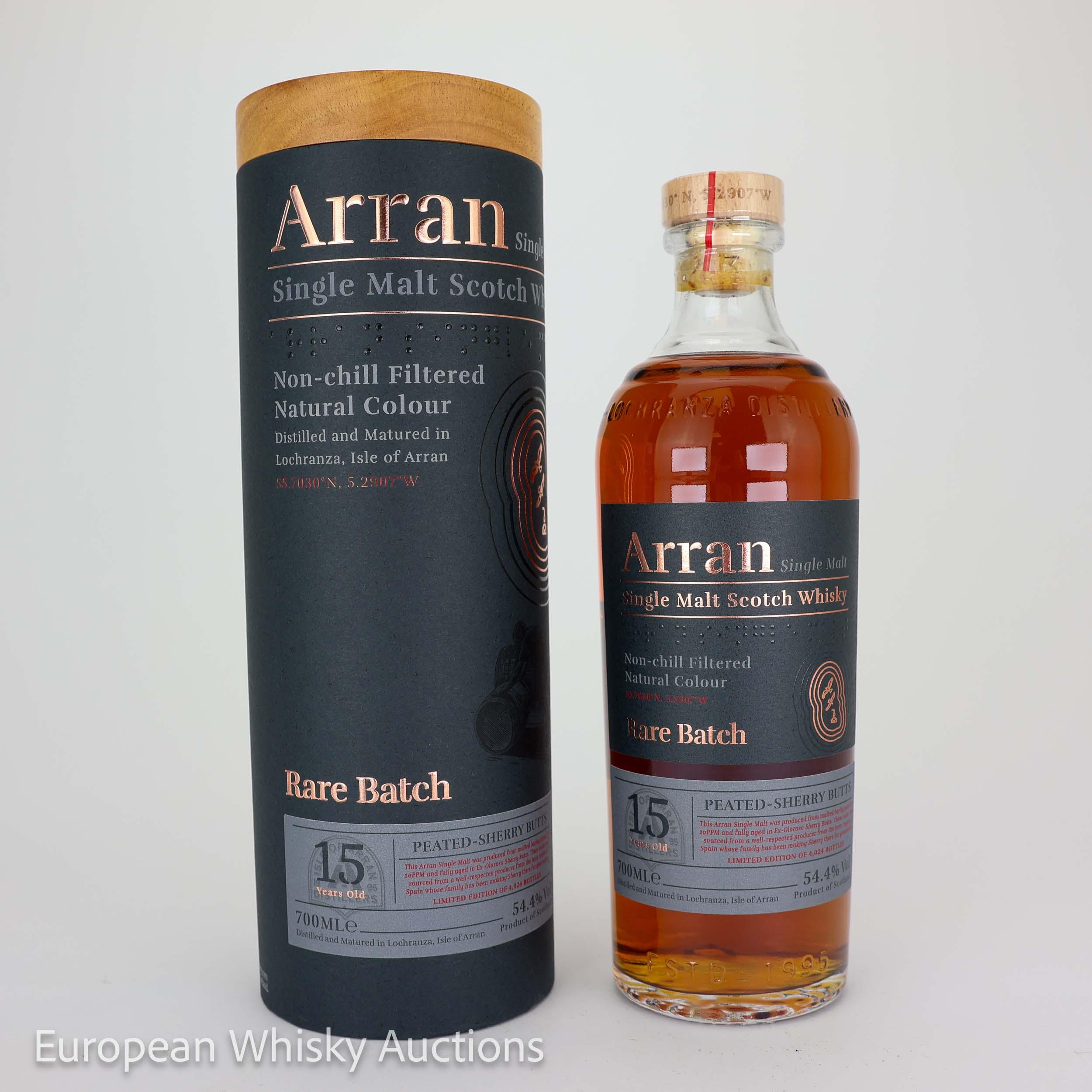 Arran Rare Batch Peated Sherry Butts 15 Year Old, Oloroso Sherry Cask, 2024, 54.4% whisky bottle