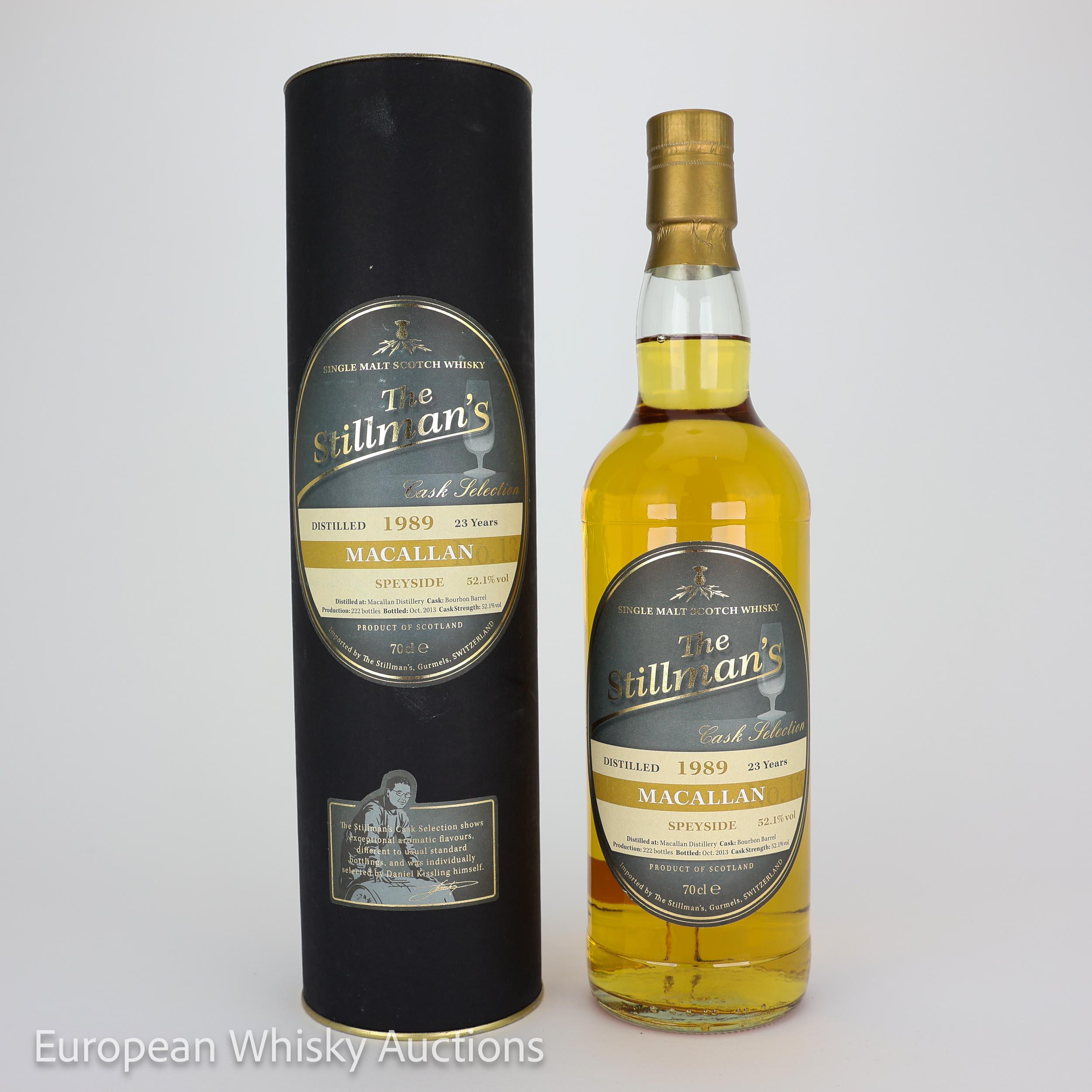 Macallan The Stillman's Cask Selection 23 Year Old, Bourbon Cask, 2013, 52.1% whisky bottle