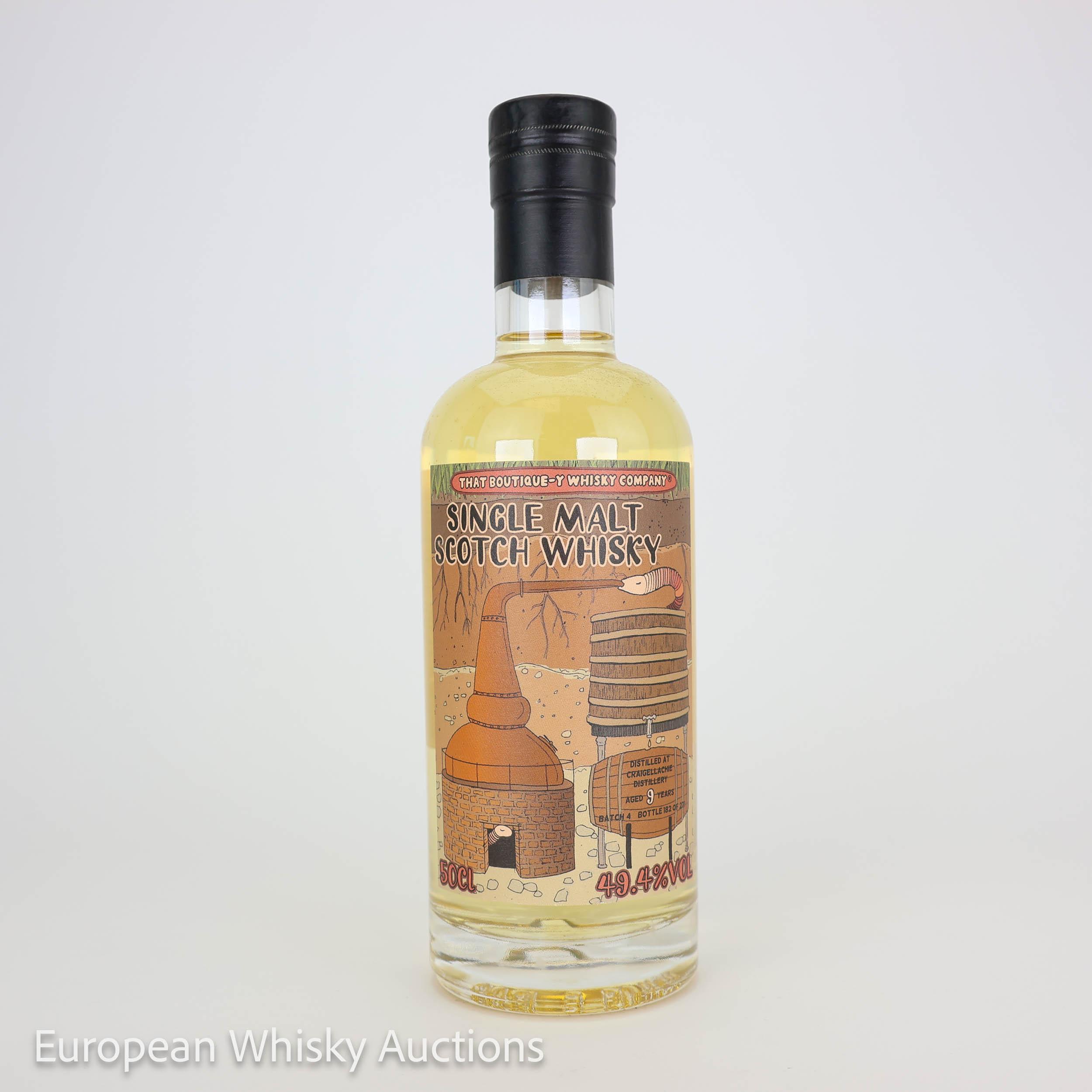 Craigellachie 9 Year Old, Batch No. 4, That Boutique-y Whisky Company, 49.4% whisky bottle