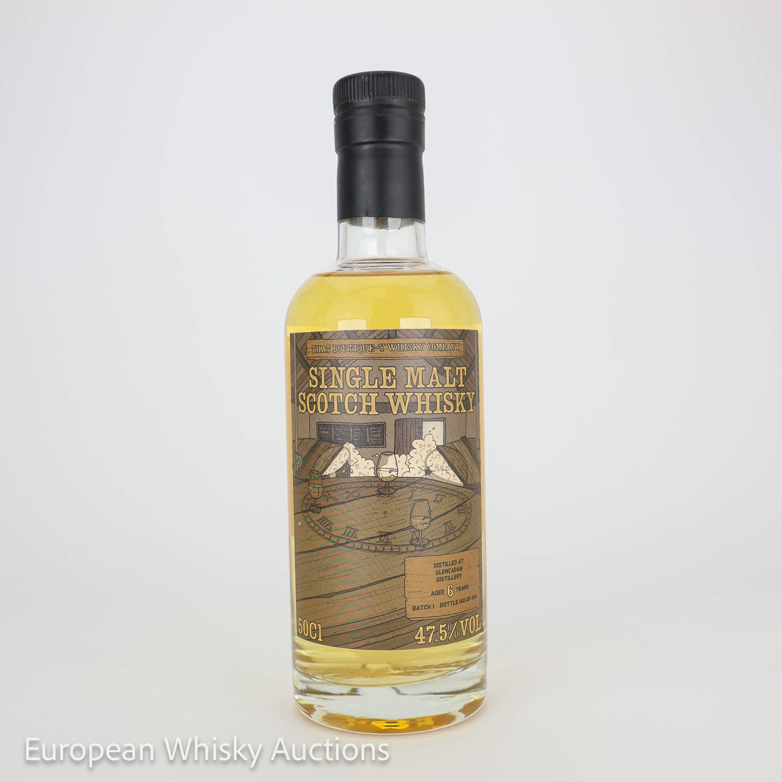 Glencadam That Boutique-y Whisky Company 6 Year Old, Oak Cask, Batch No. 1, That Boutique-y Whisky Company, 47.5% whisky bottle