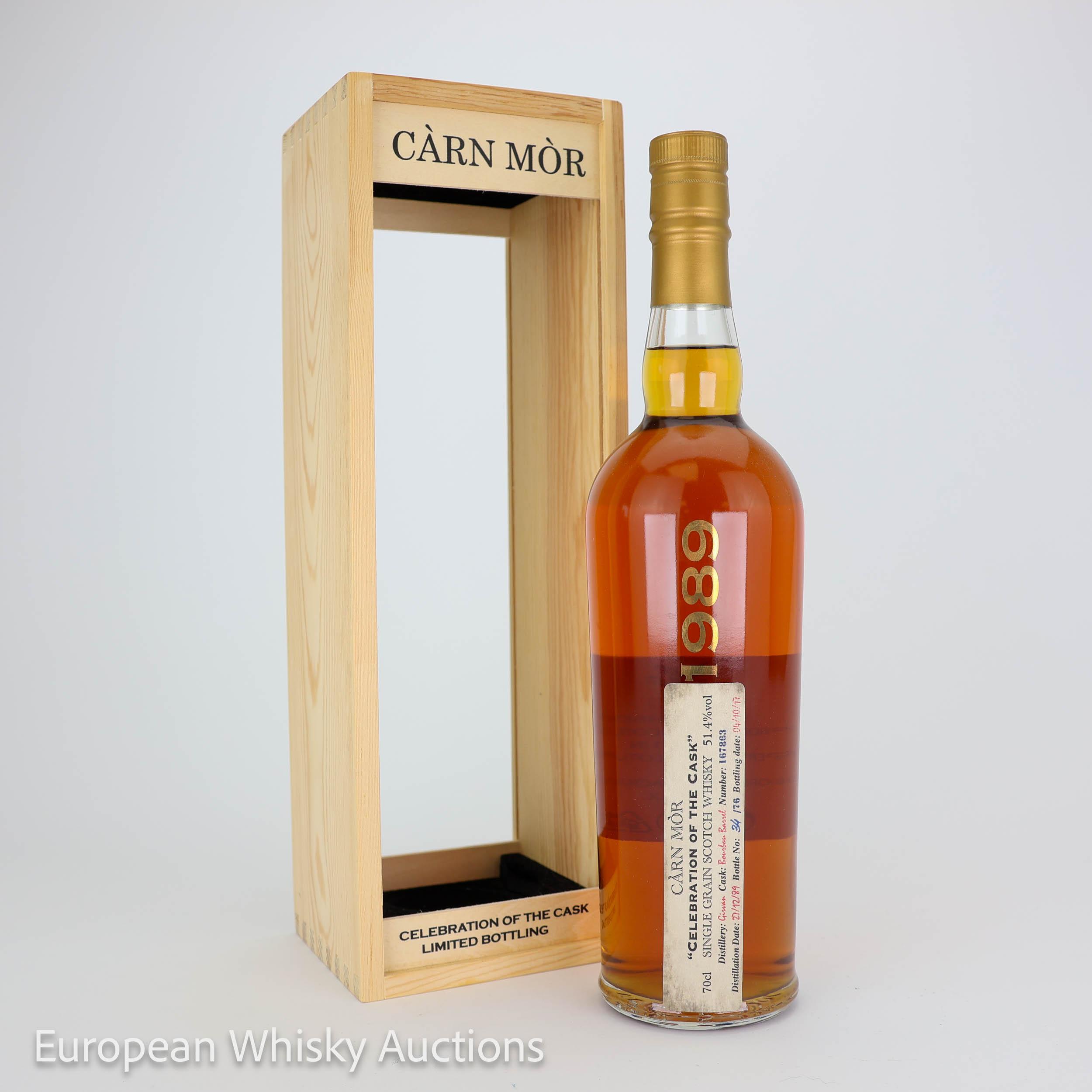 Girvan Celebration of the Cask #27 Year Old, Bourbon Cask, Cask #167863, 1989, Morrison & MacKay, 51.4% whisky bottle