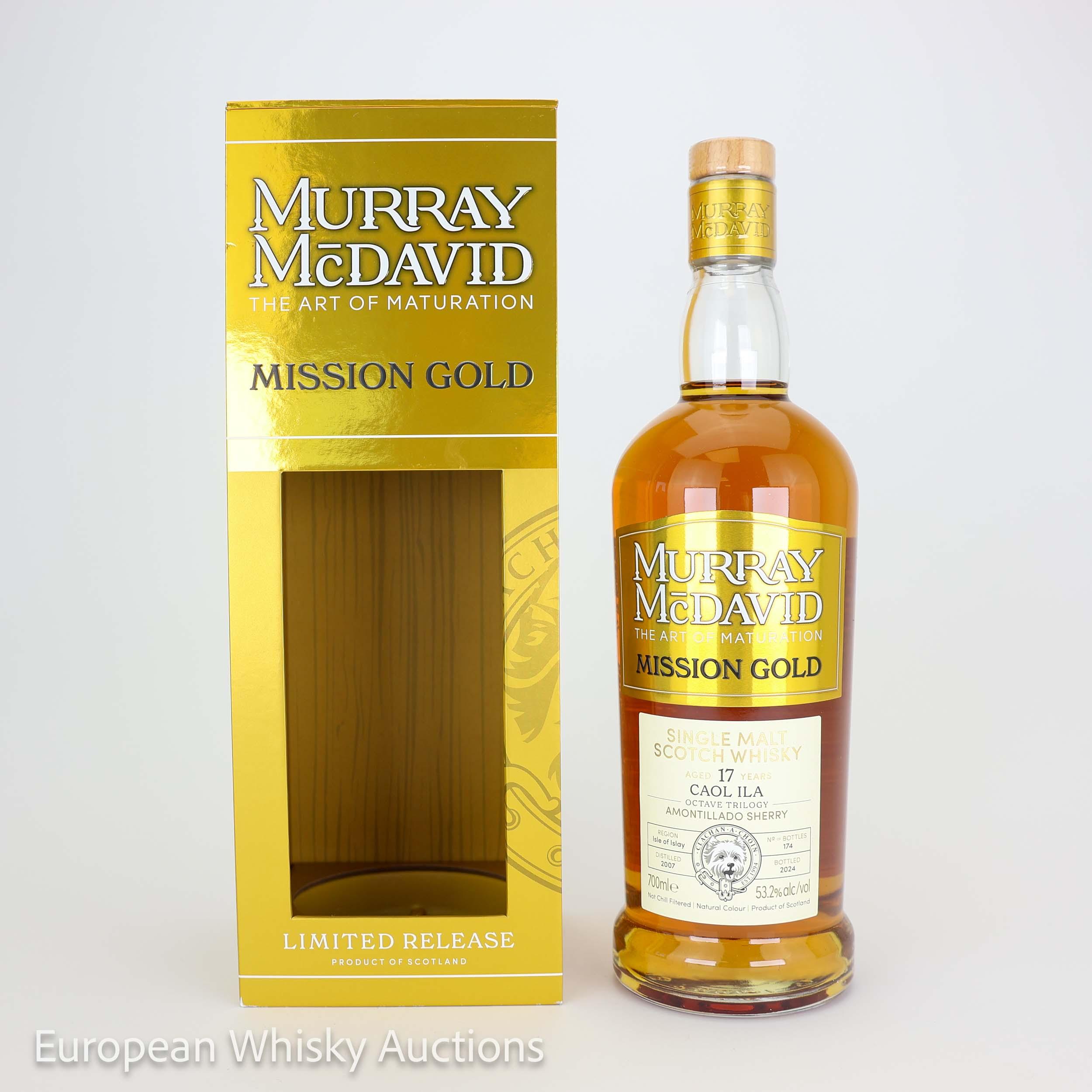 Caol Ila Mission Gold - Octave Trilogy 17 Year Old, PX Sherry Octave Cask, Cask #230850-51, 2007, Murray McDavid, 55.7% whisky bottle