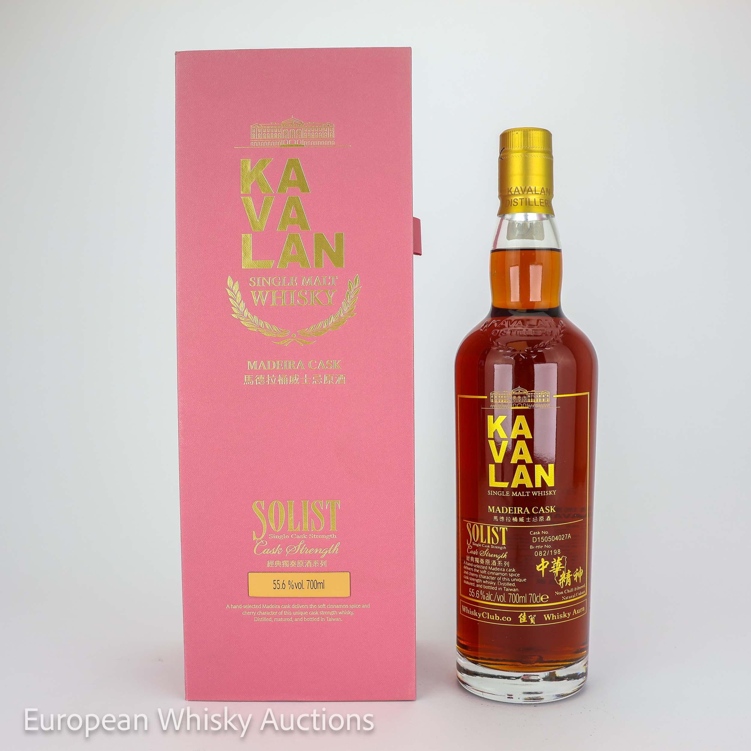 Kavalan Solist 7 Year Old, Madeira Cask, Cask #D150504027A, 2022, 55.6% whisky bottle