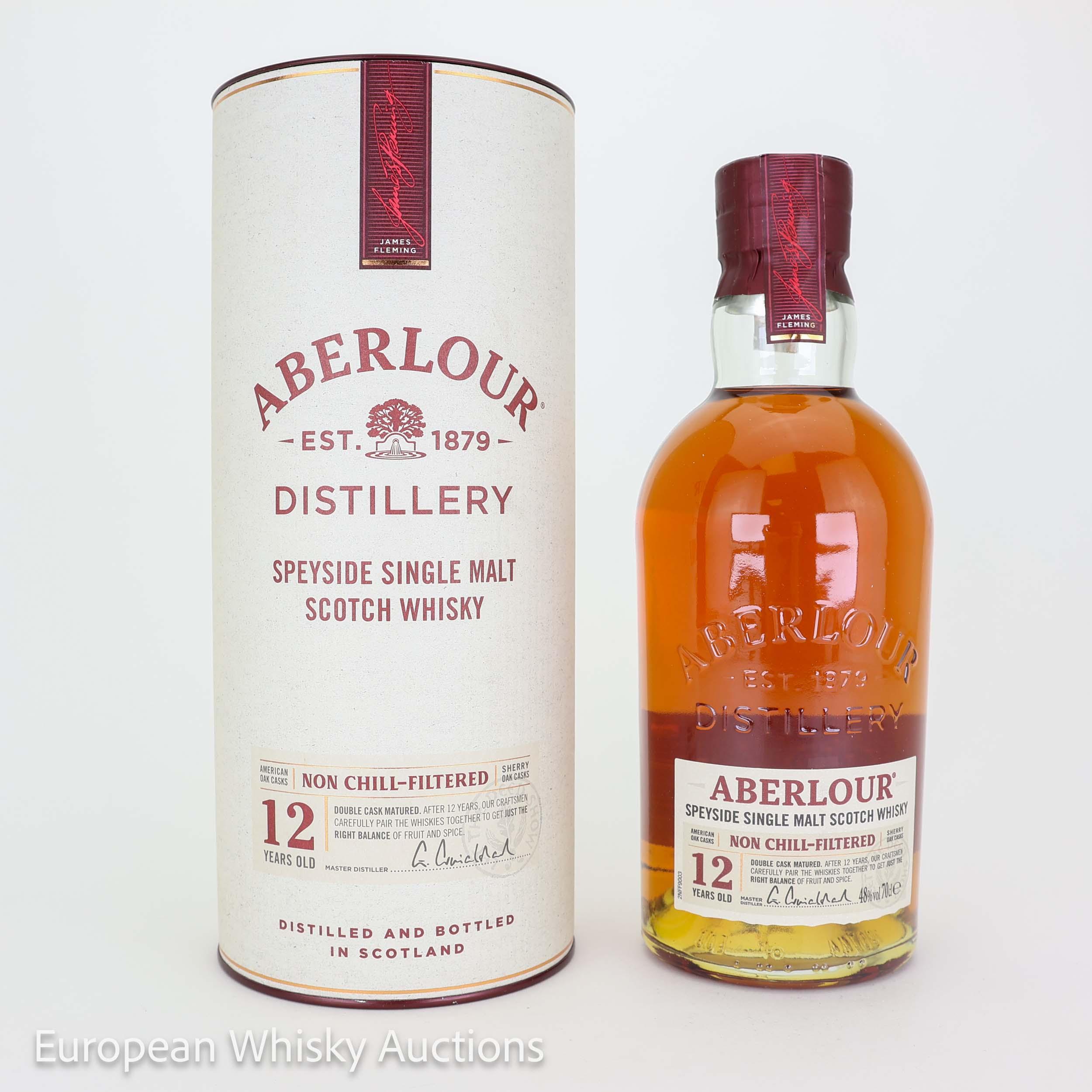 Aberlour 12 Year Old Non Chill-Filtered, American Oak & Sherry Cask, 2012, 48% whisky bottle
