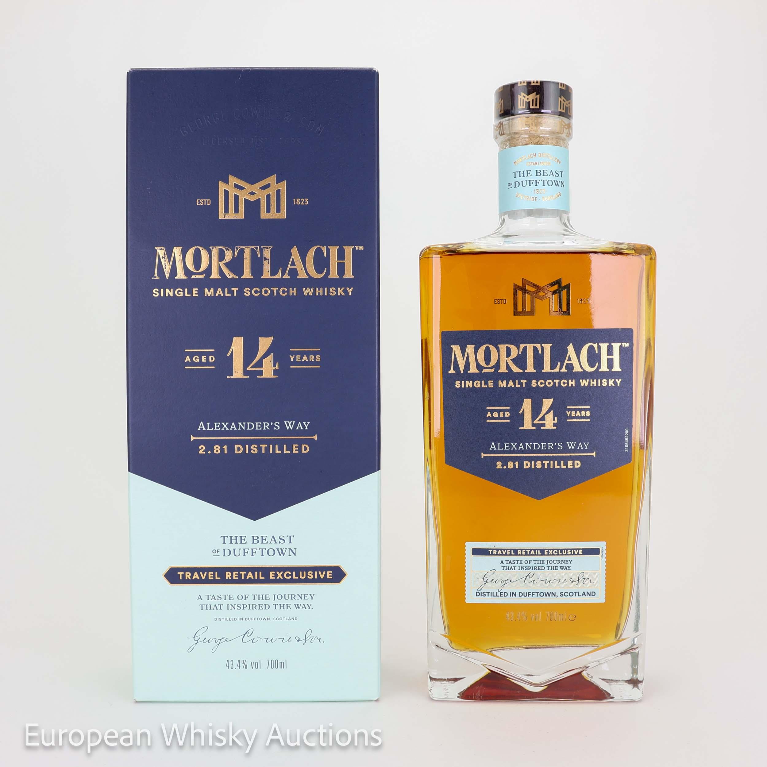 Mortlach Alexander's Way 14 Year Old, Bourbon & Sherry Cask, 43.4%, 70cl whisky bottle