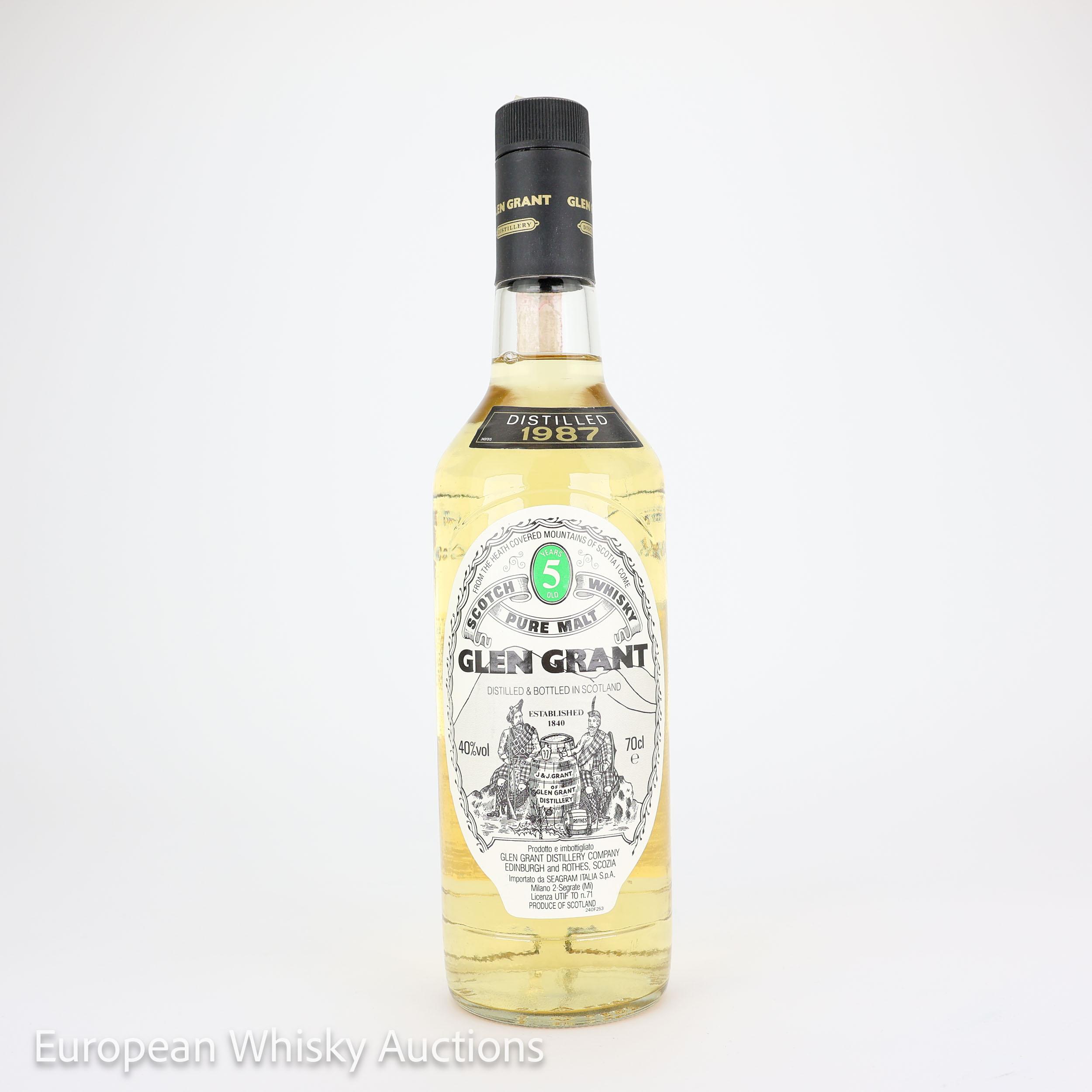 Glen Grant 5 Year Old, 1992, 40% whisky bottle