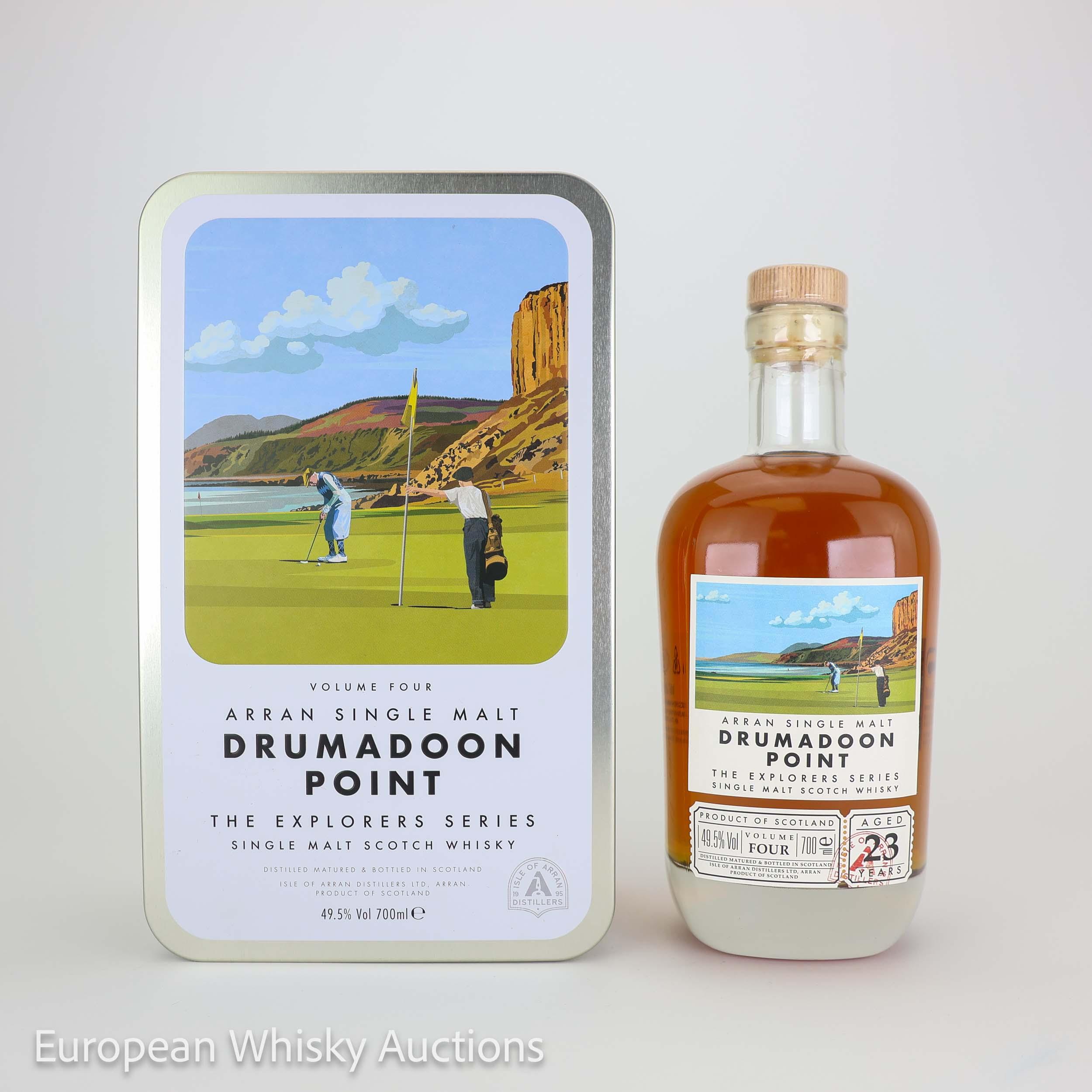 Arran Explorers Series Drumadoon Point 23 Year Old, Refill Sherry Cask, 2020, 49.5% whisky bottle