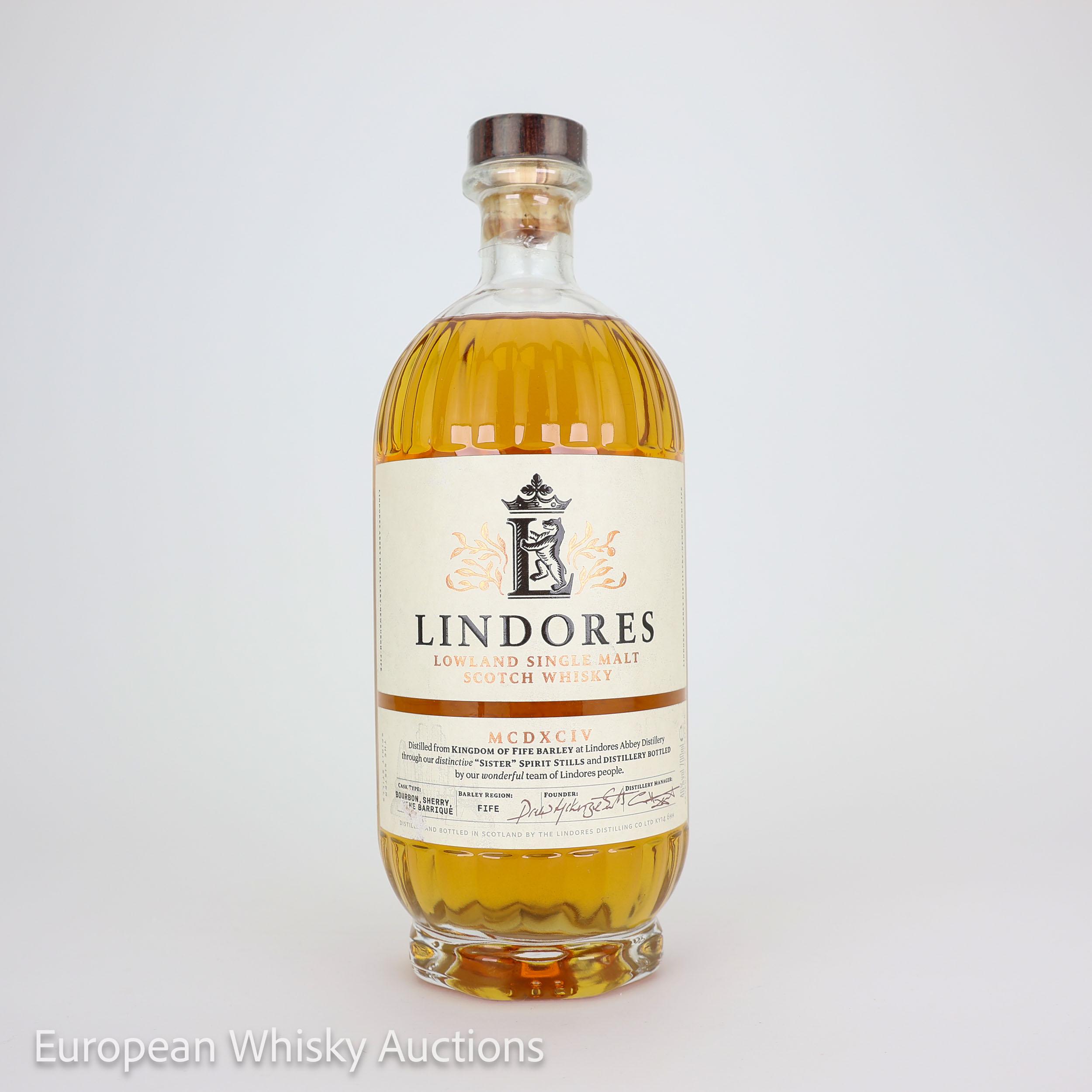 Lindores Abbey MCDXCIV Commemorative First Release 3 Year Old, Bourbon Cask & Sherry Cask & Wine Barrique, 2021, 46% whisky bottle