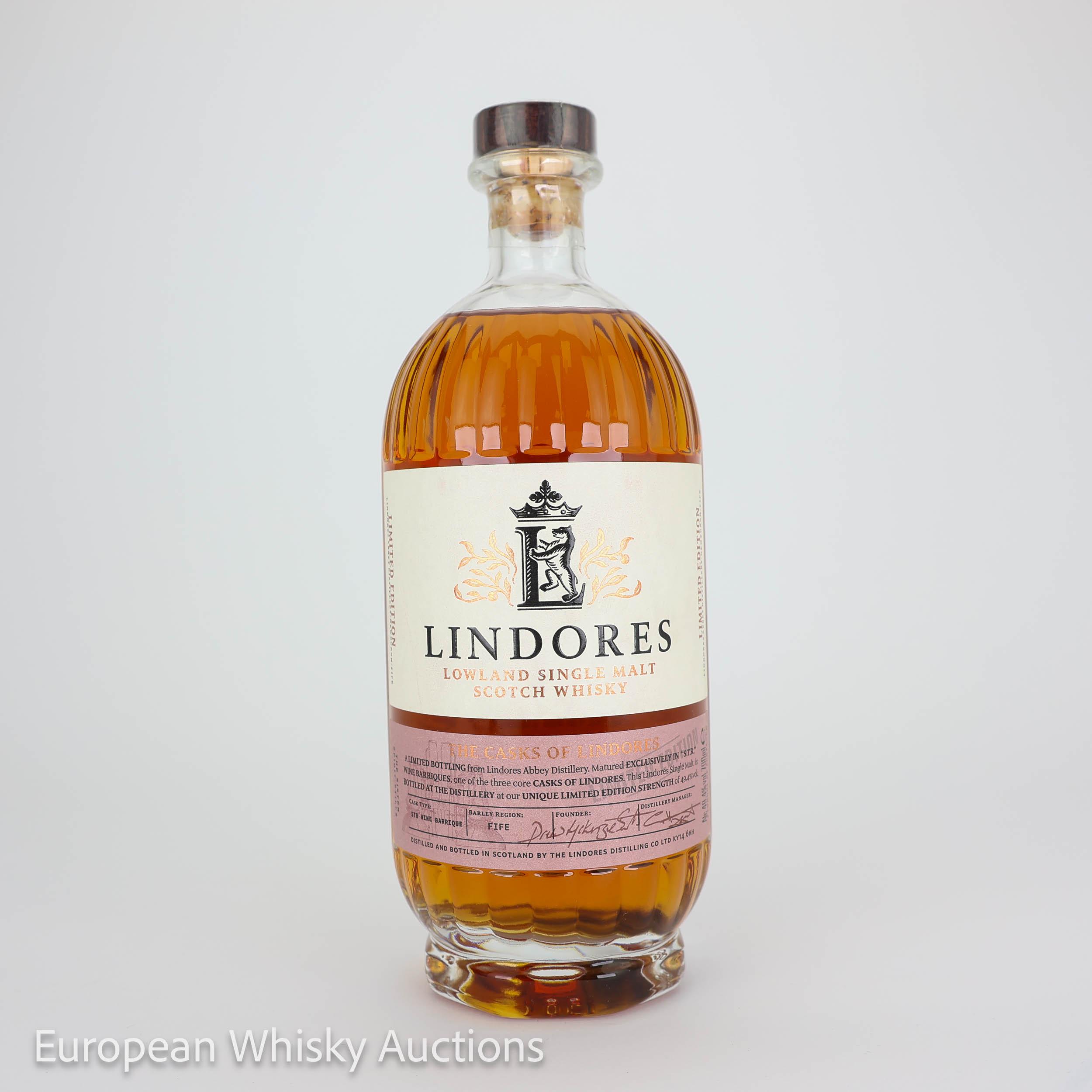 Lindores Abbey The Cask of Lindores STR Wine Barrique, STR Wine Barrique Cask, Release No. 2, 2022, 49.4% whisky bottle