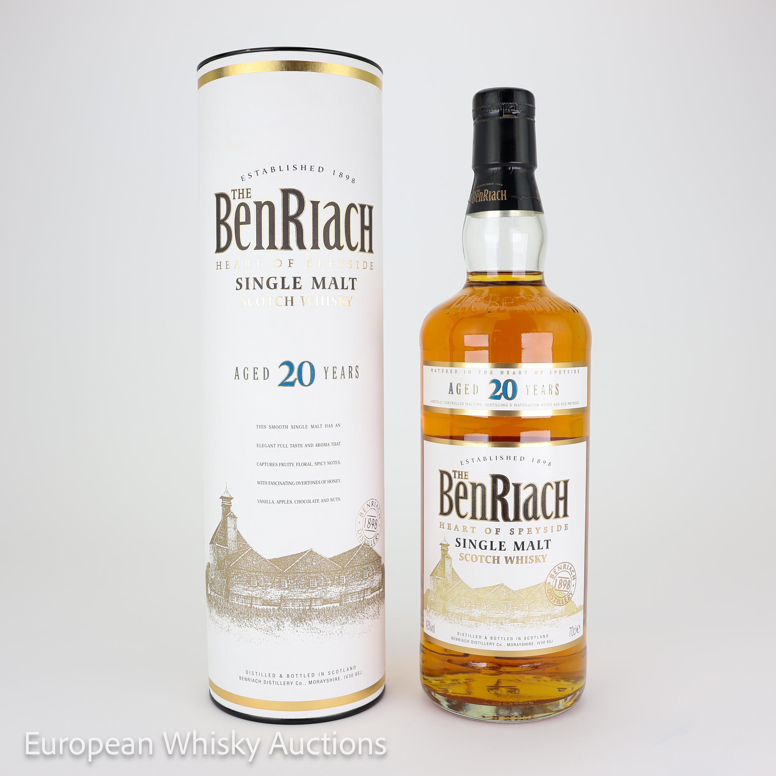 BenRiach 20 Year Old, 2014, 43% whisky bottle