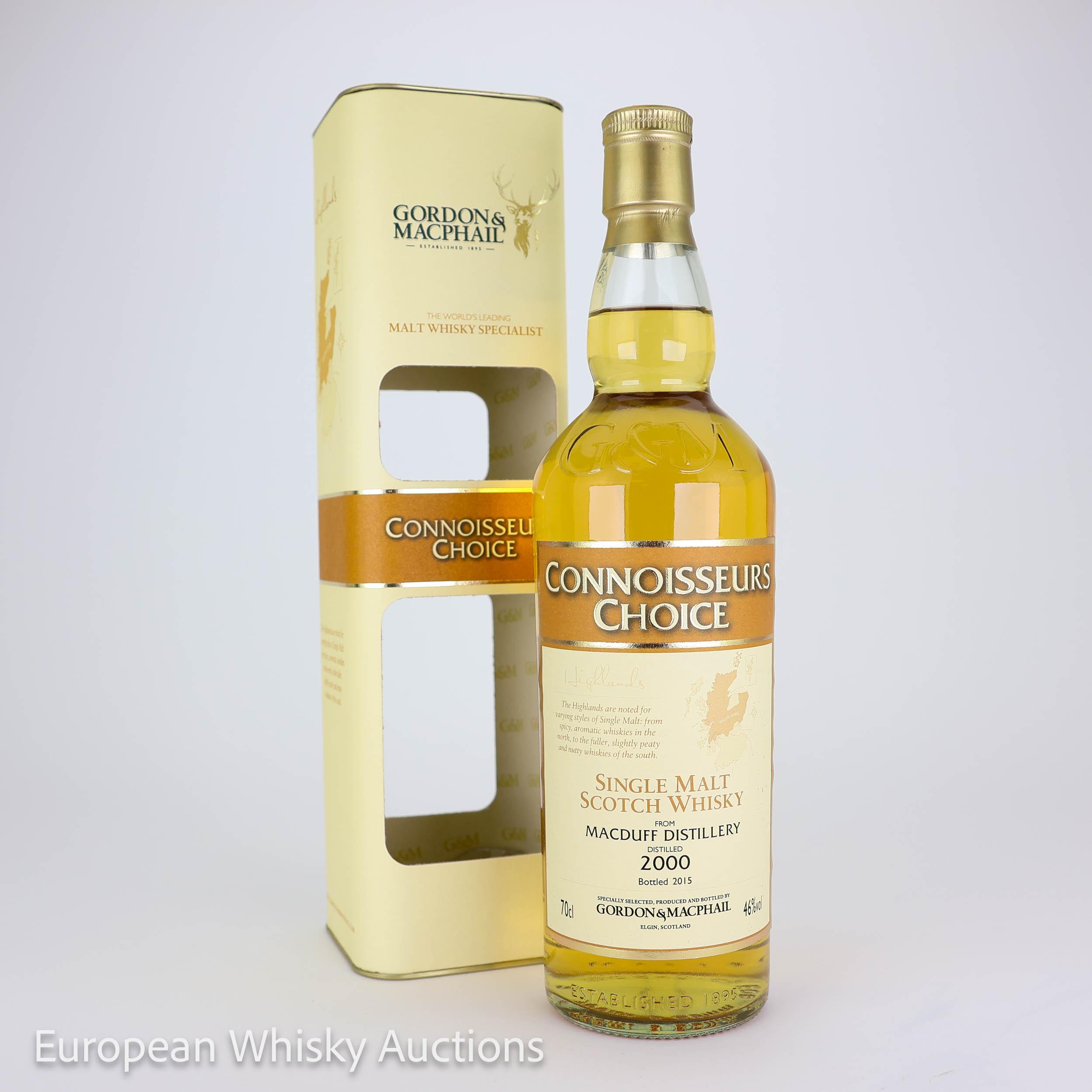 Macduff Connoisseurs Choice, 2000, Gordon & MacPhail, 46% whisky bottle