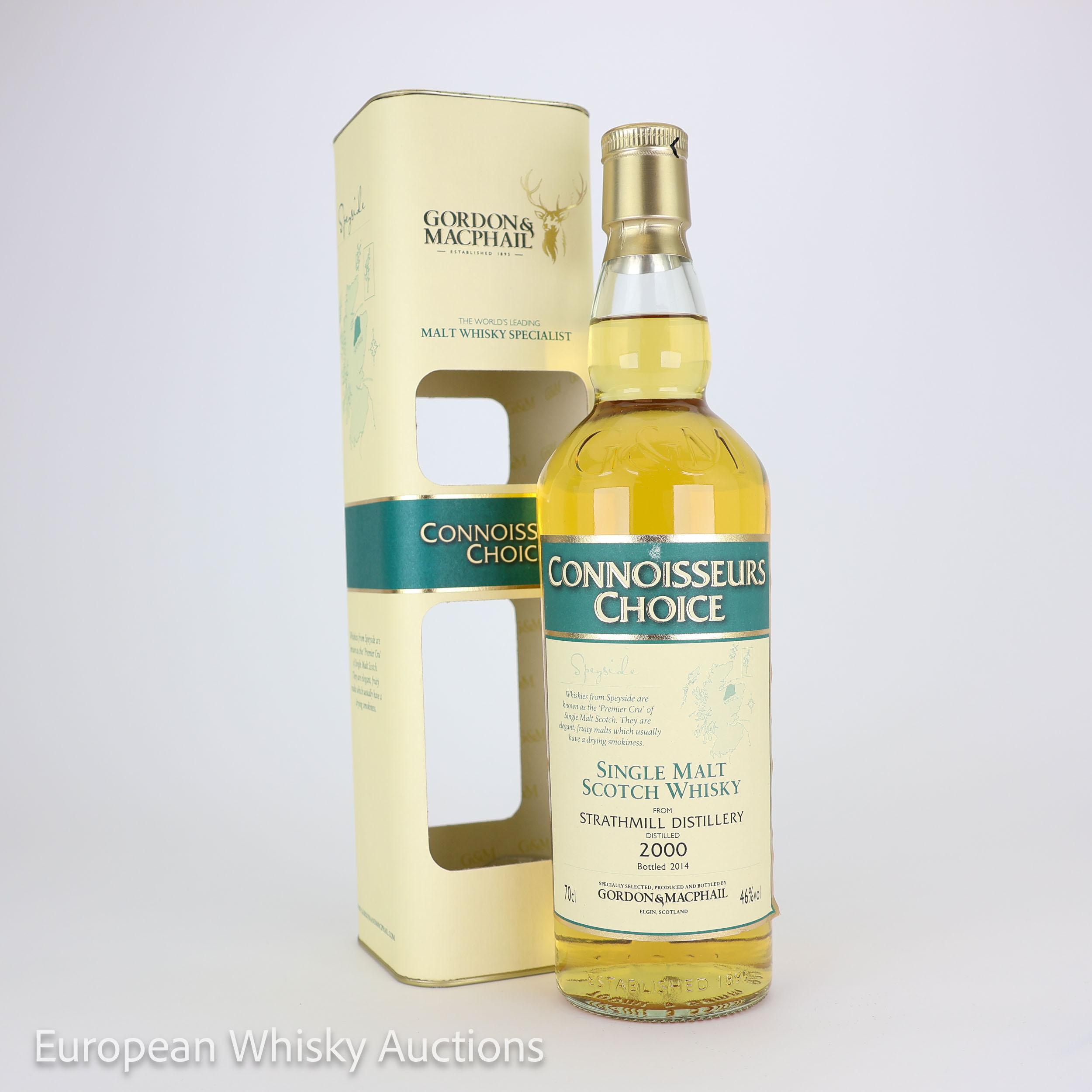 Strathmill Connoisseurs Choice 14 Year Old, Bourbon Cask, 2000, Gordon & MacPhail, 46% whisky bottle