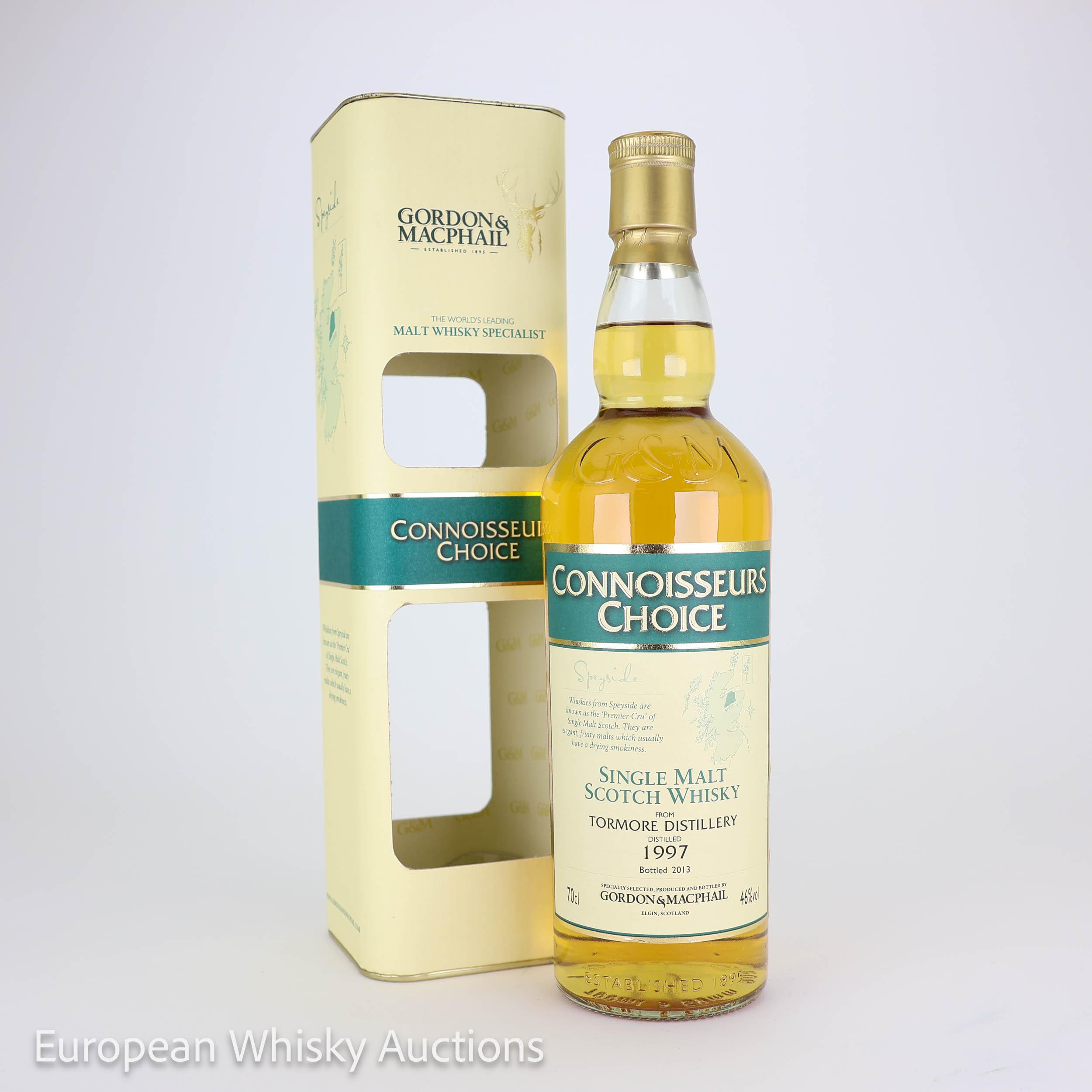 Tormore Connoisseurs Choice 16 Year Old, Bourbon Cask, 1997, Gordon & MacPhail, 46% whisky bottle