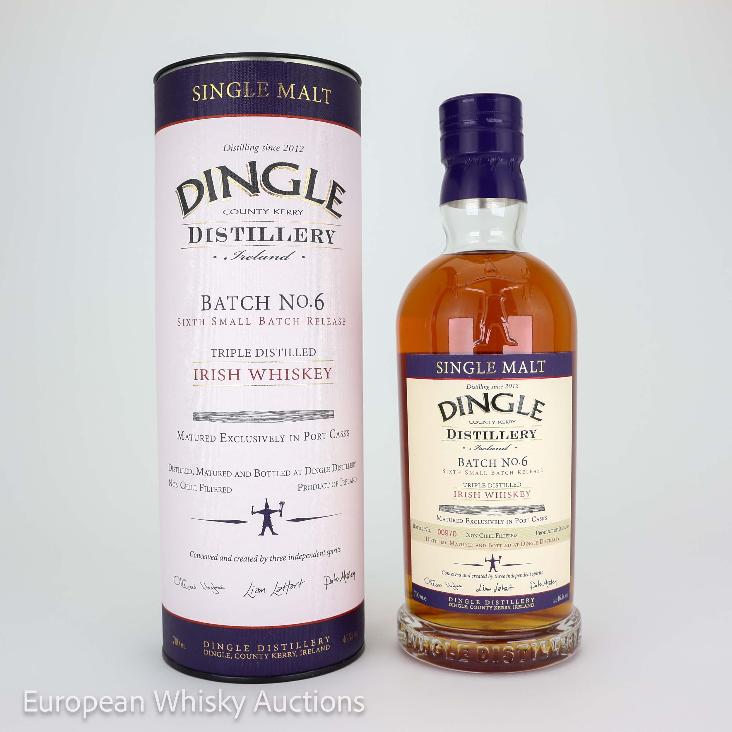 Dingle Small Batch Release, Tawny Port Cask, Batch No. 6, 2021, 46.5% whisky bottle