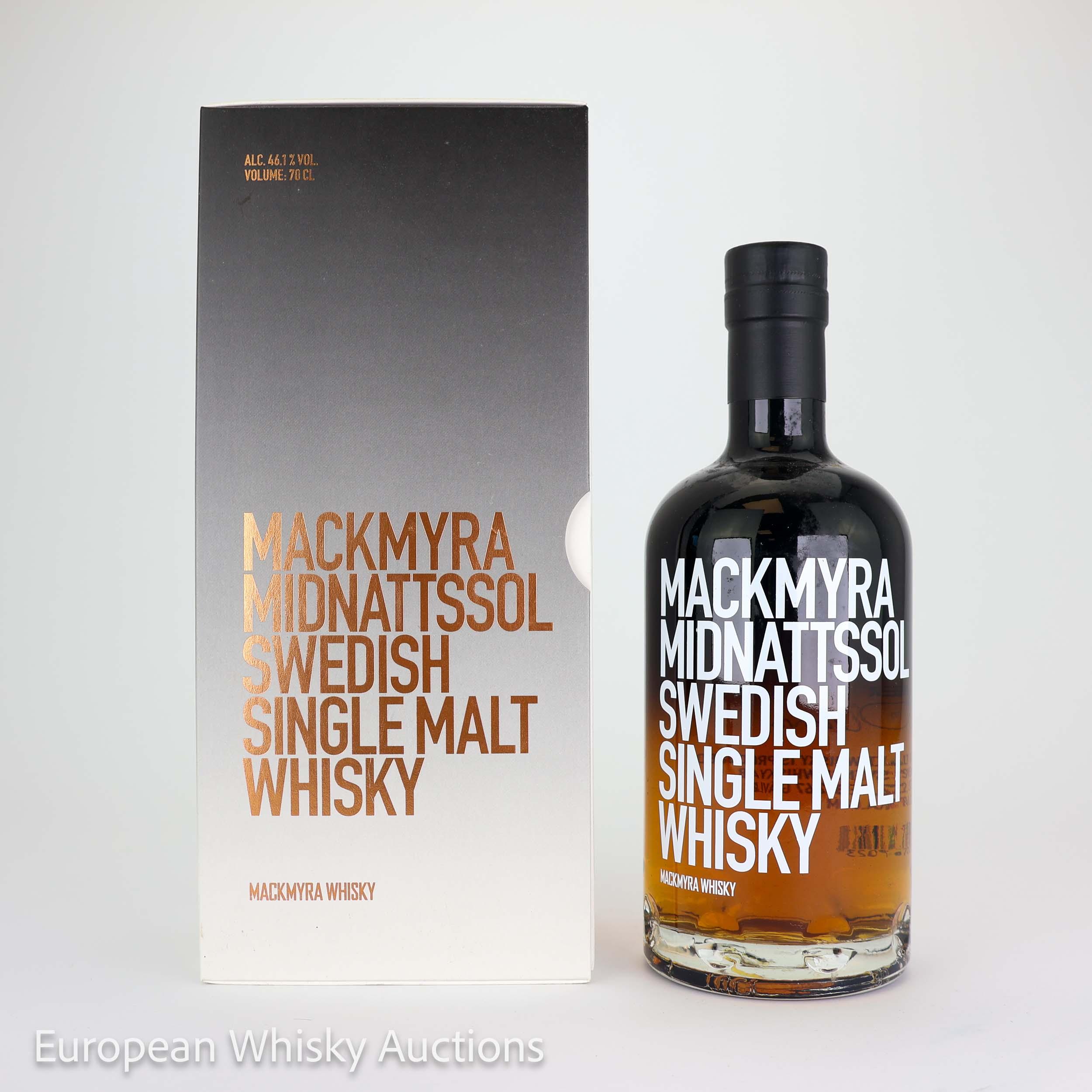 Mackmyra Midnattssol, 2014, 46.1% whisky bottle