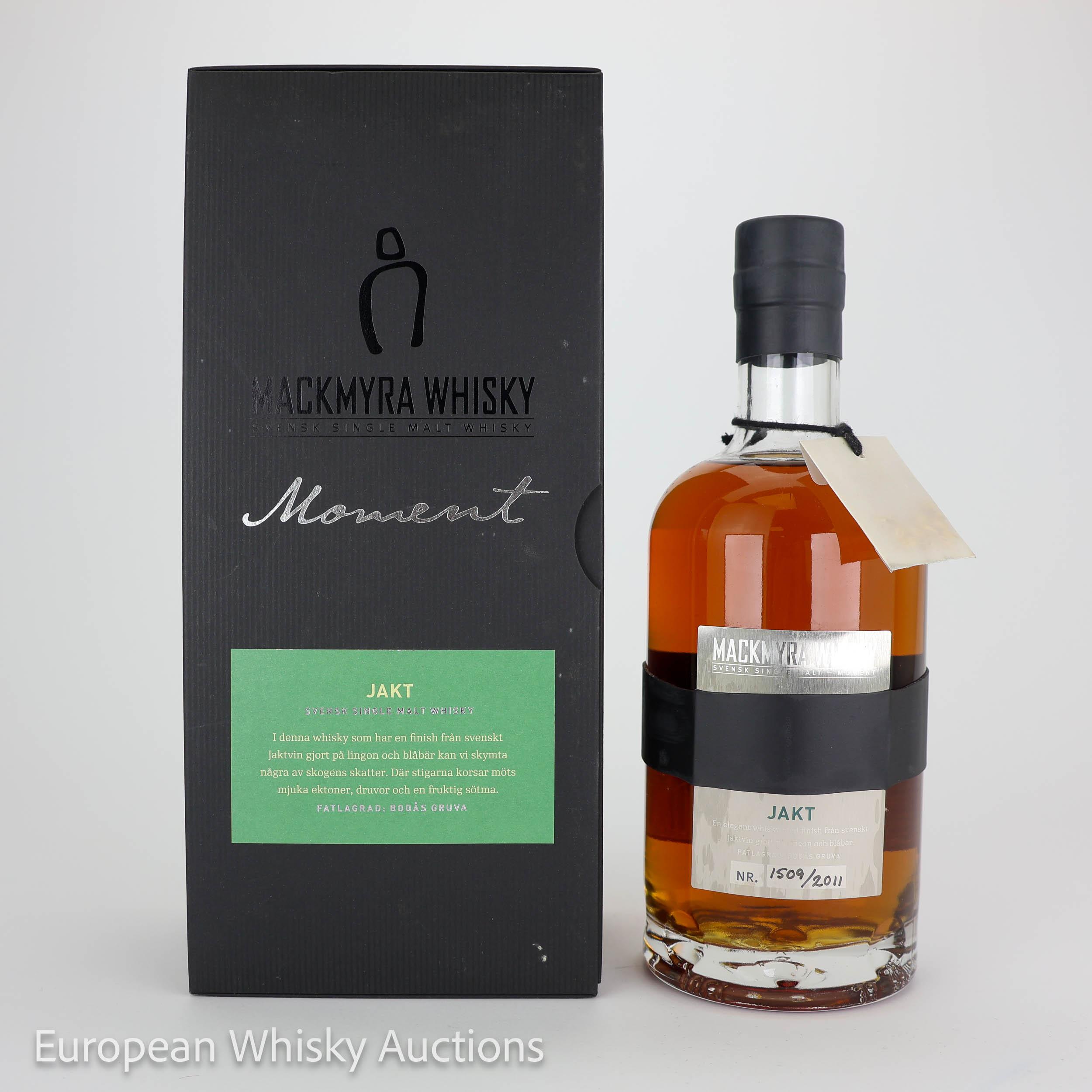 Mackmyra Moment Jakt, Jaktvin Cask, 2016, 48.1% whisky bottle