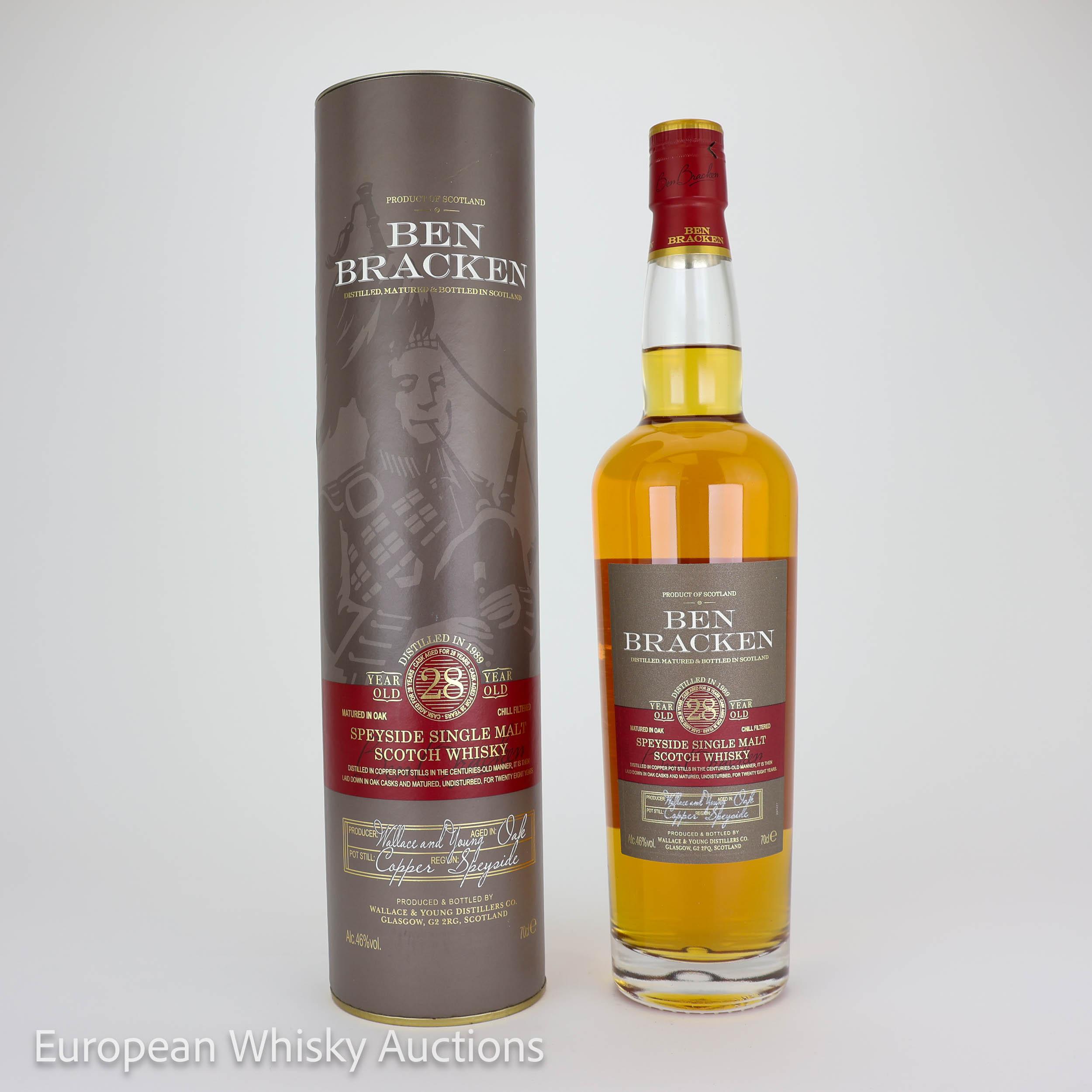 Ben Bracken 28 Year Old, Oak Cask, Batch No. 2017, 2017, Wallace & Young Distillers Co., 46% whisky bottle
