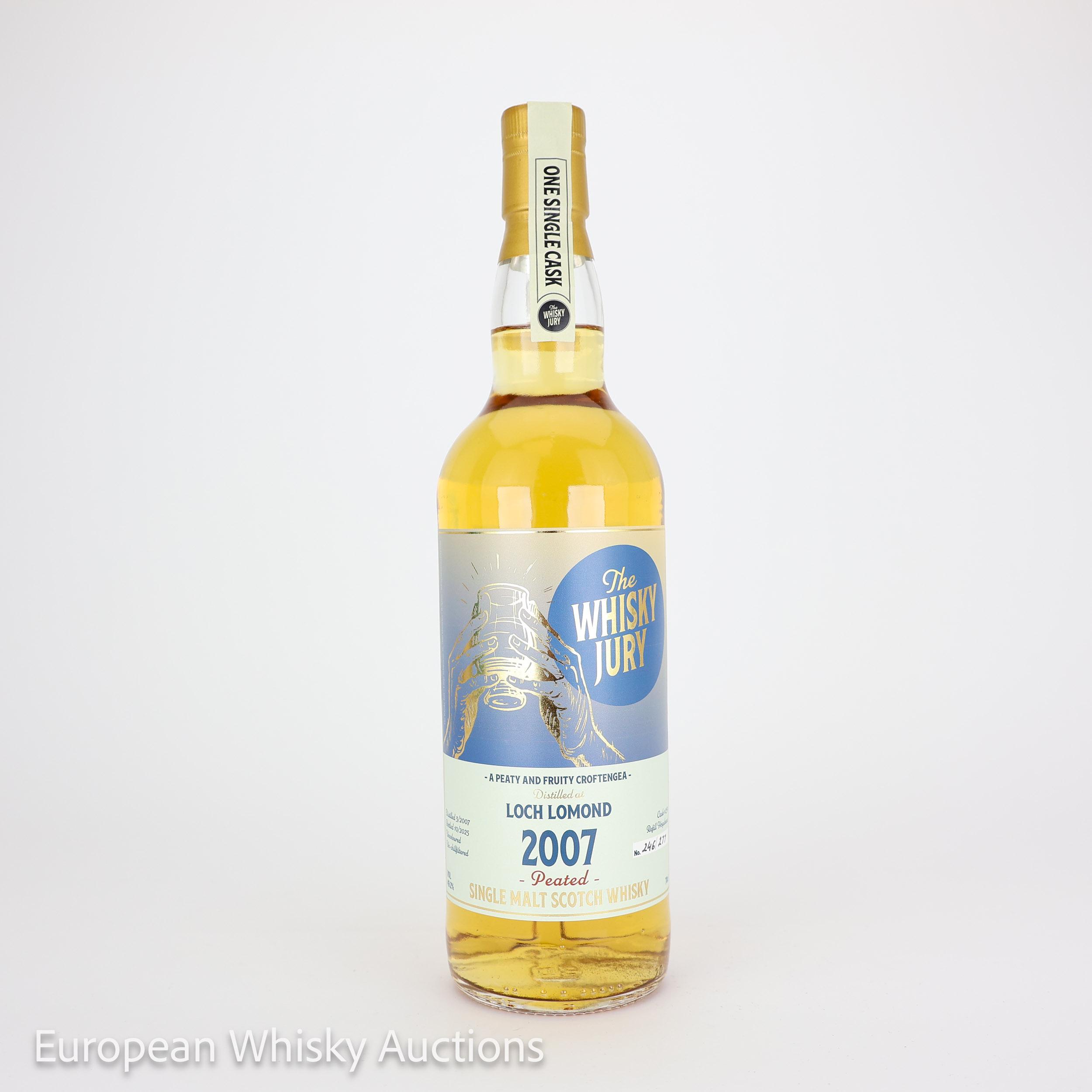 Loch Lomond 2007 Peated 18 Year Old, Bourbon Hogshead Cask, Cask #259, 2007, The Whisky Jury, 49.2% whisky bottle