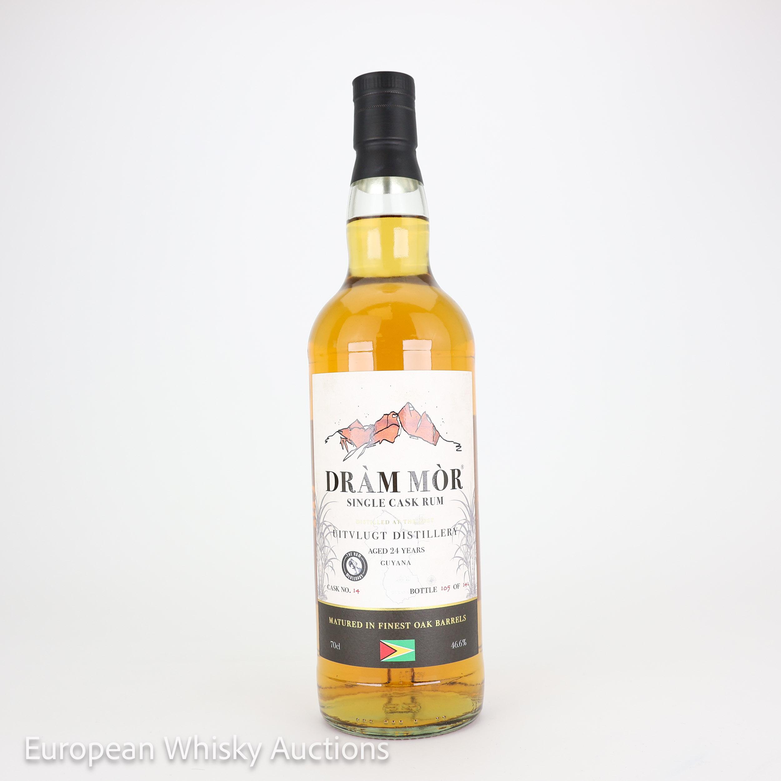 Uitvlugt 24 Year Old, Oak Cask, Cask #14, 1997, Dràm Mòr, 46.6% whisky bottle