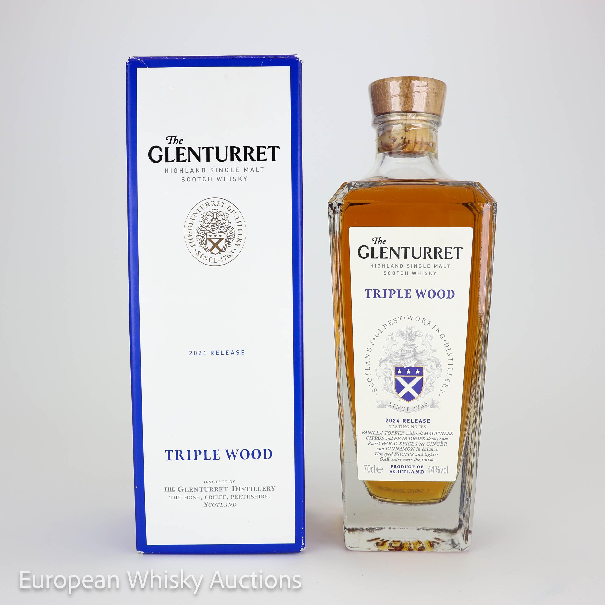 Glenturret Triple Wood, Bourbon & Sherry Cask, 2024, 44% whisky bottle