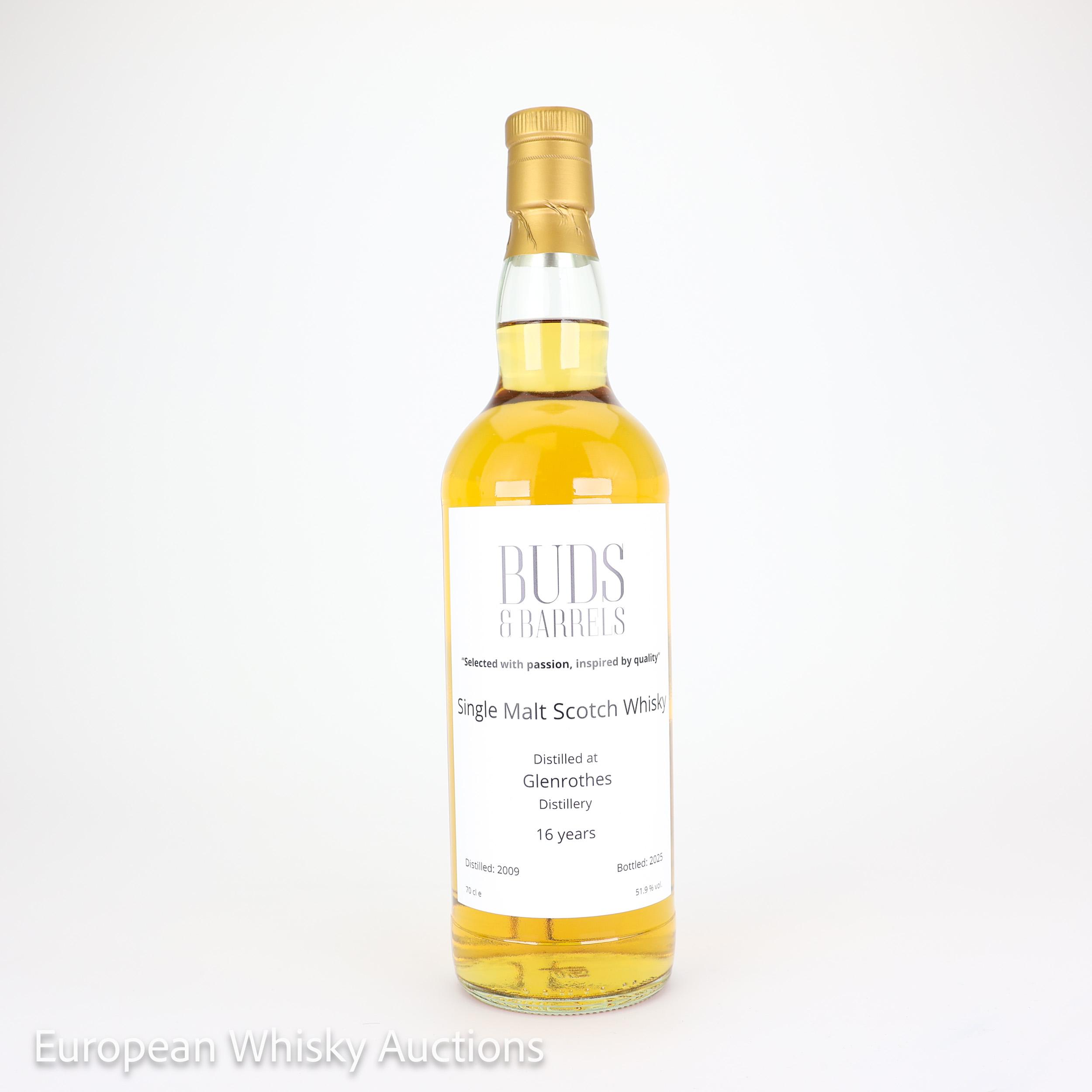 Glenrothes 2009 16 Year Old, 2025, Buds & Barrels, 51.9% whisky bottle