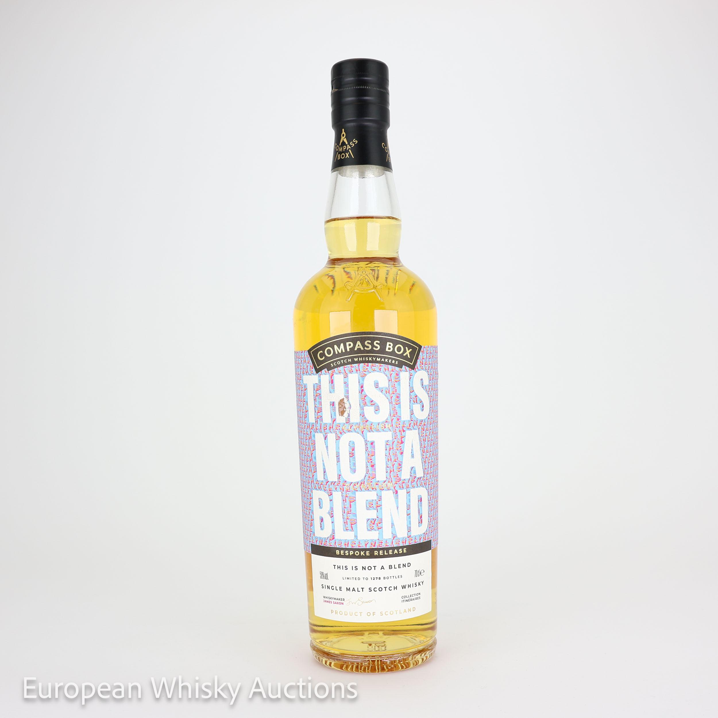 Compass Box THIS IS NOT A BLEND Itinéraires 10 Year Old, Bourbon Cask & Bowmore Cask, 2015, Compass Box, 50% whisky bottle