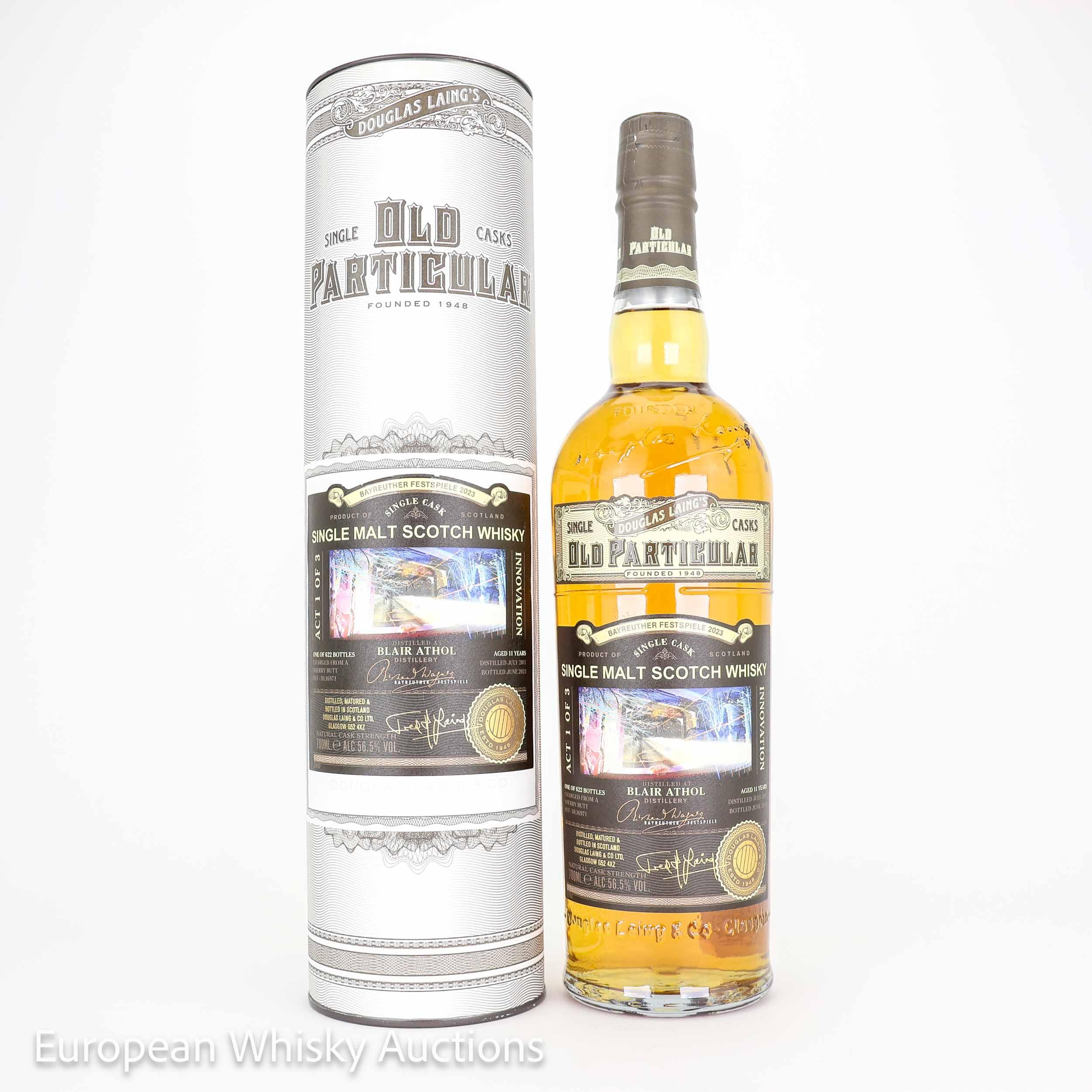 Blair Athol Old Particular 11 Year Old, Sherry Cask, Cask #DL16971, 2011, Douglas Laing, 56.5% whisky bottle