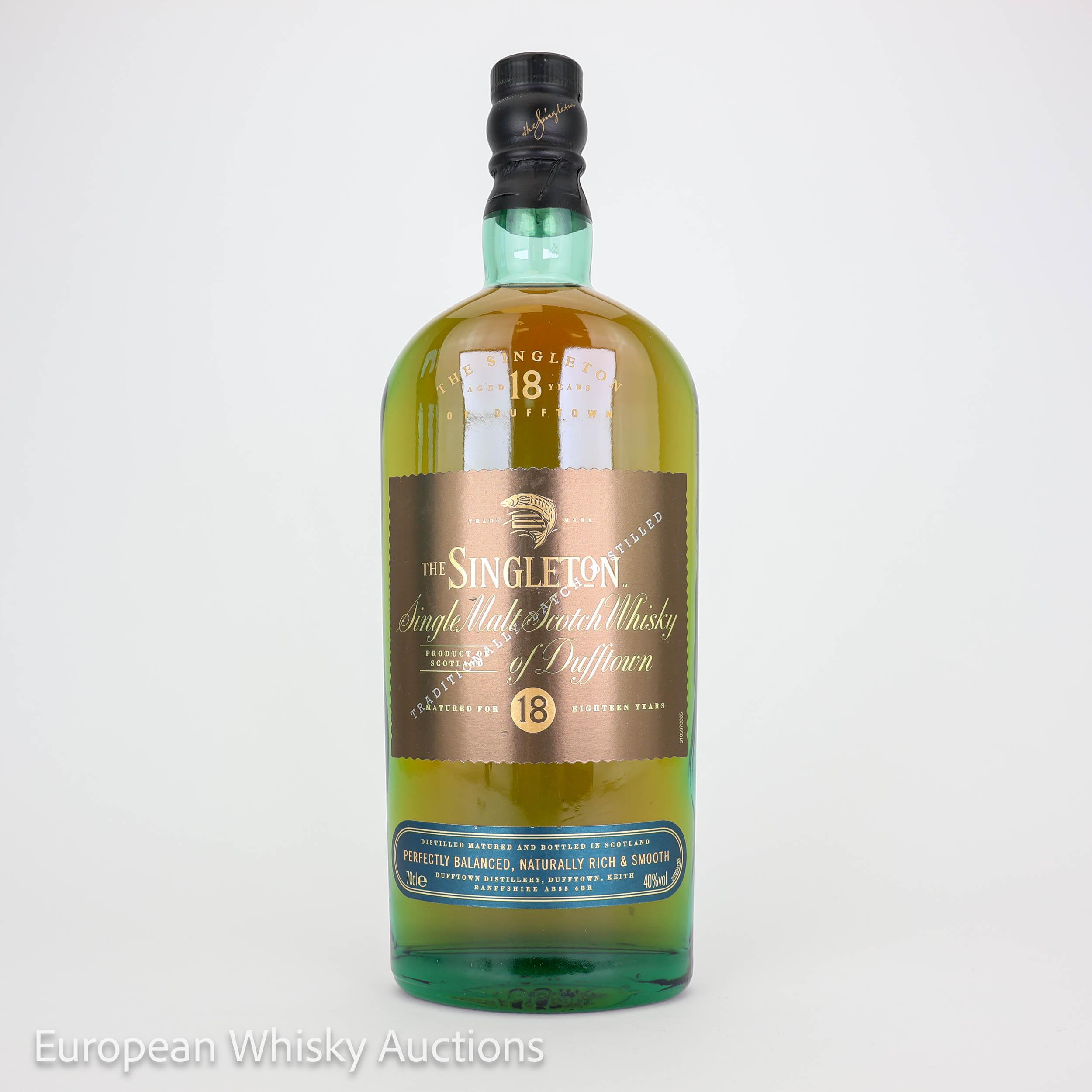 Singleton of Dufftown 18 Year Old, Bourbon & Sherry Cask, 2011, 40% whisky bottle