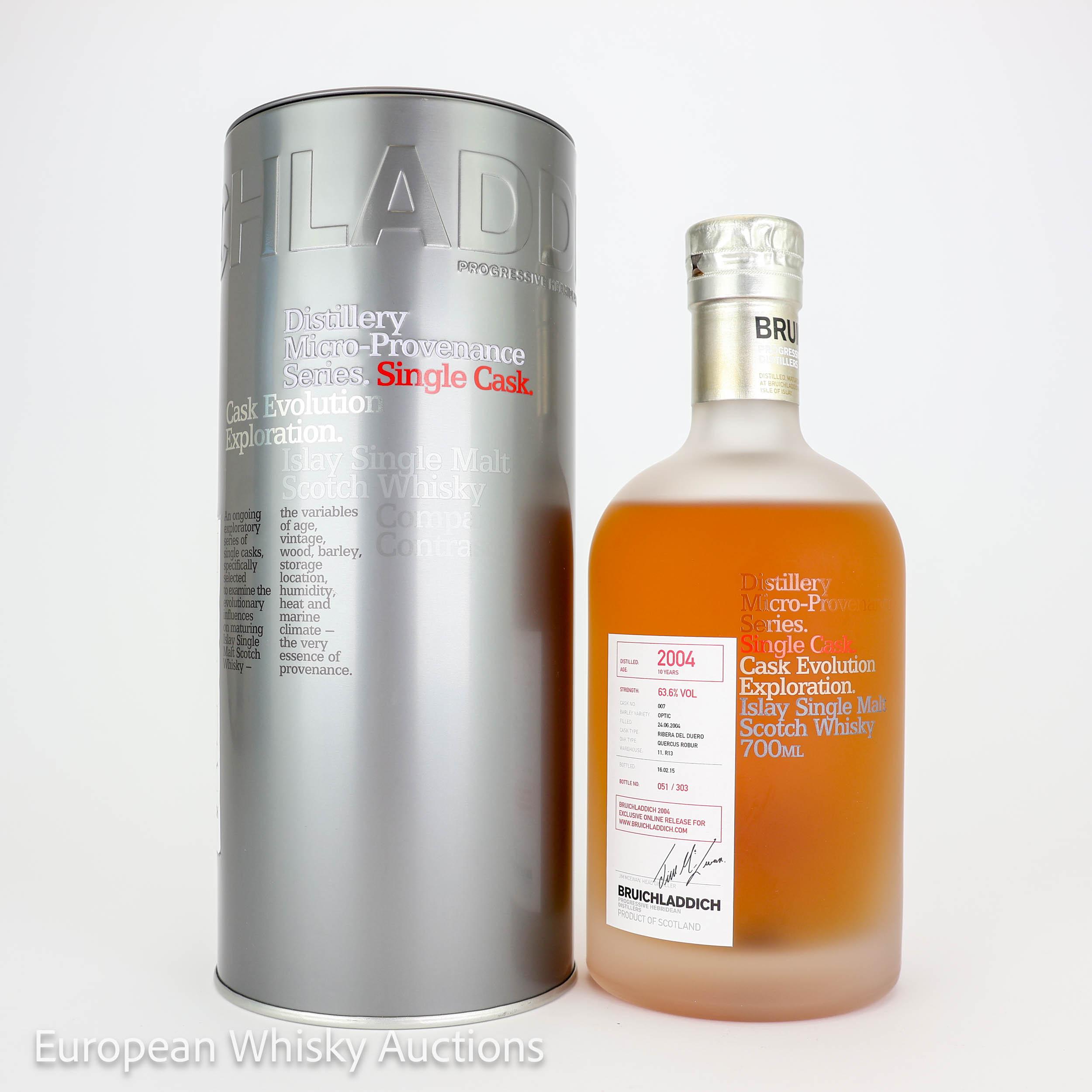 Bruichladdich Micro Provenance 10 Year Old, Ribera Del Duero Cask, Cask #007, 2015, 63.6% whisky bottle