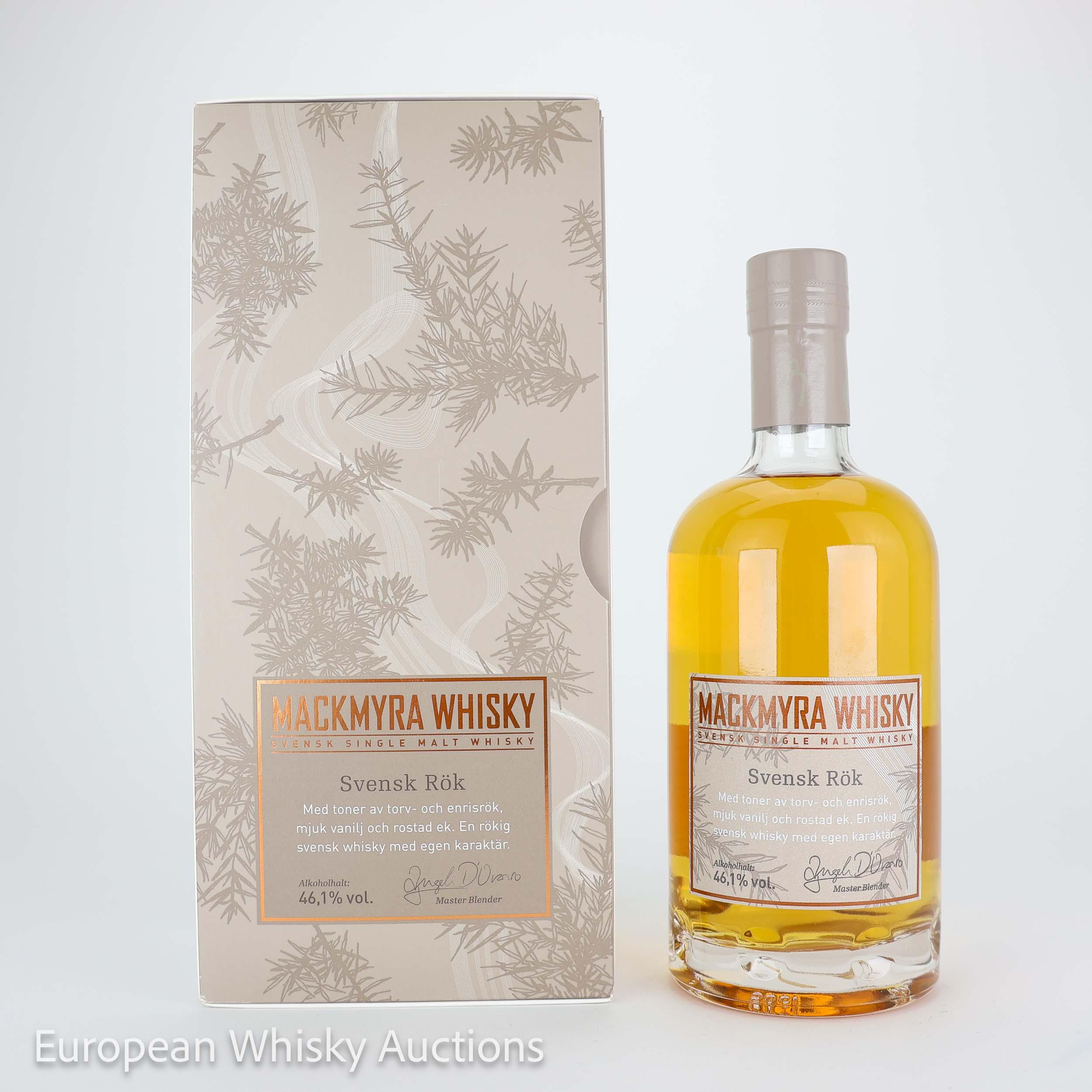 Mackmyra Svensk Rök, American Oak & Swedish Oak & Ex-Bourbon & Oloroso Cask, 2013, 46.1% whisky bottle