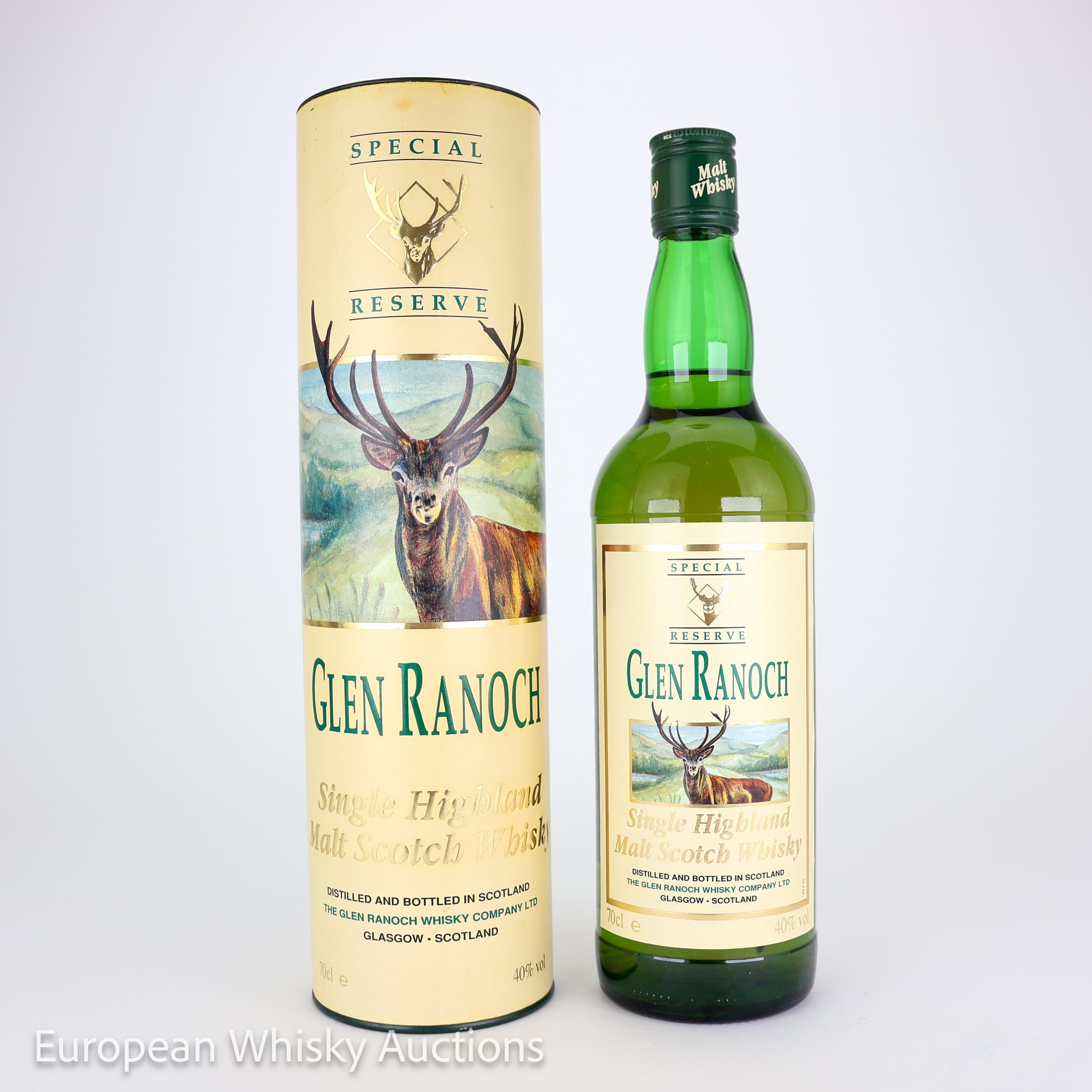 Glen Ranoch Special Reserve, Oak Cask, Glen Ranoch Whisky Company, 40% whisky bottle
