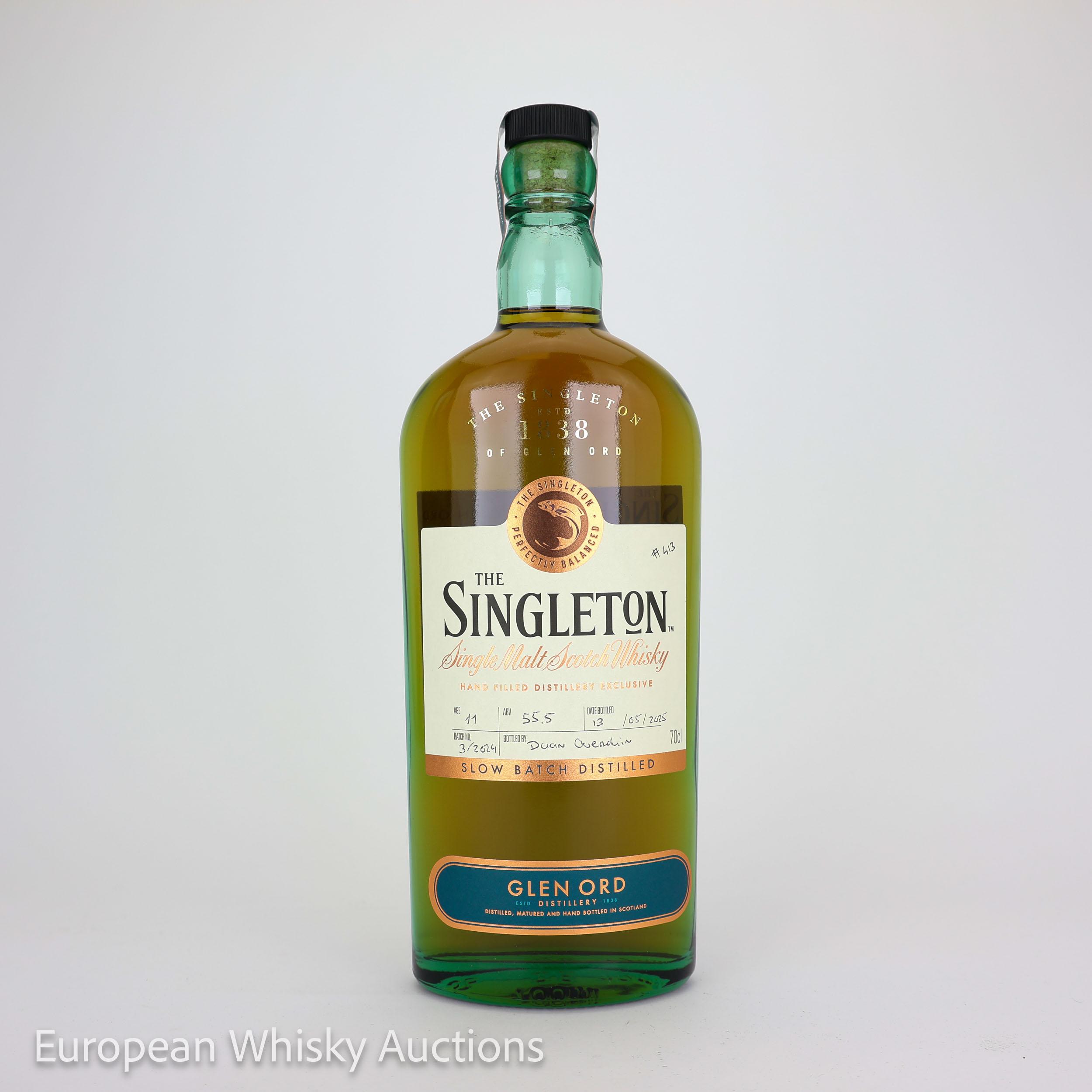 Singleton Of Glen Ord 11 Year Old Hand Filled Distillery Exclusive, Rejuvenated Hogshead Cask, 2024, 55.5% whisky bottle