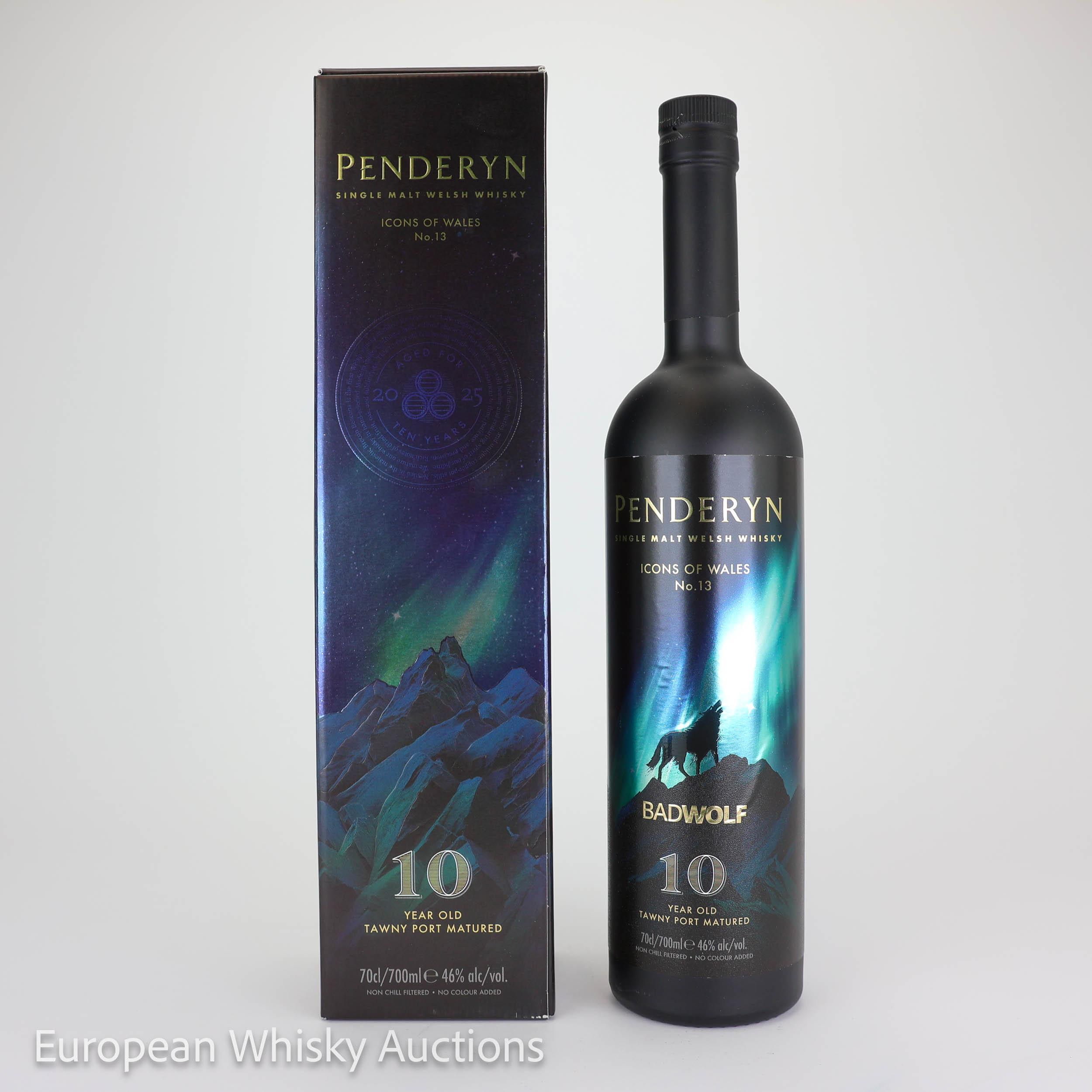 Penderyn Icons of Wales #13 - Bad Wolf 10 Year Old, Tawny Port Cask, 2011, 46% whisky bottle