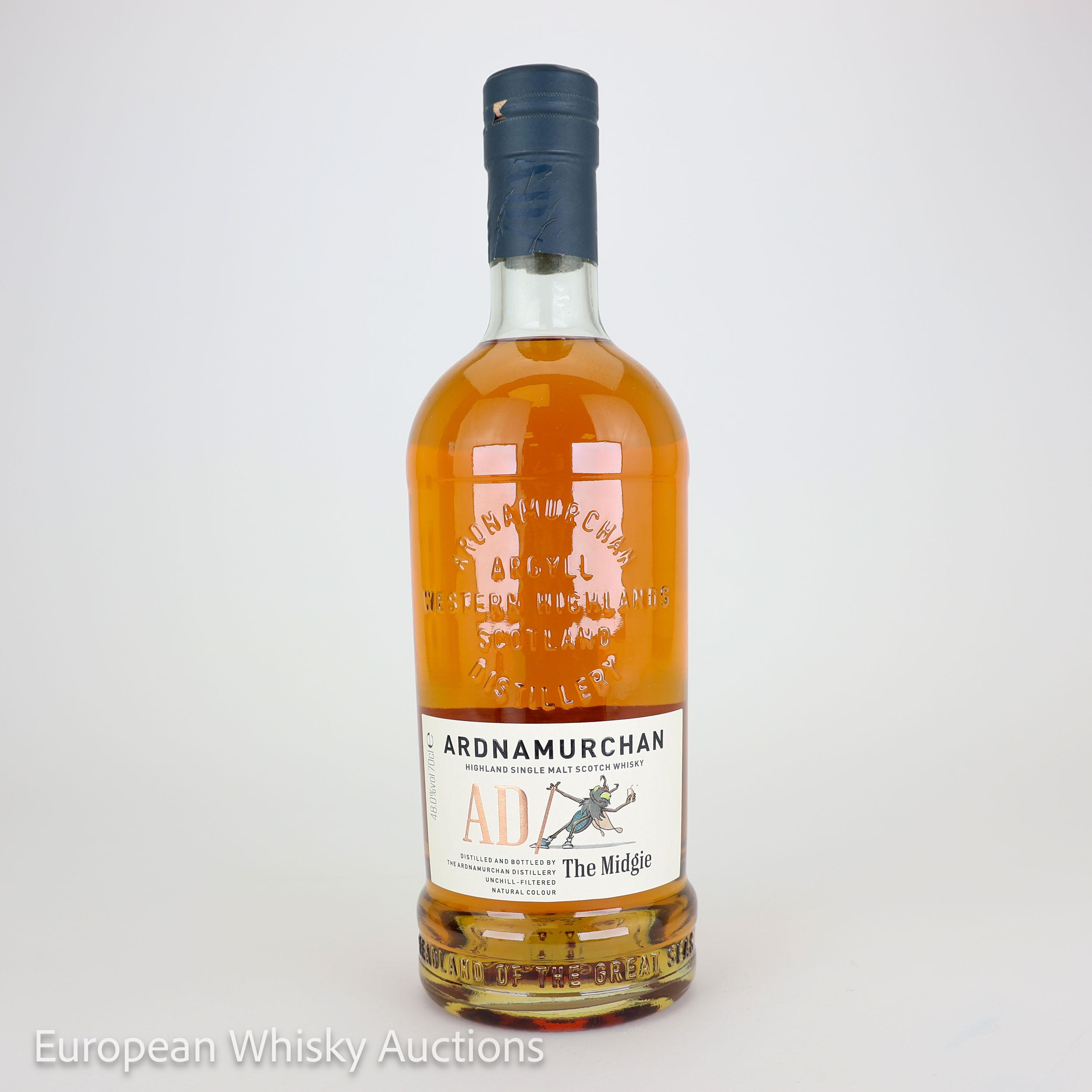 Ardnamurchan AD/ The Midgie, Bourbon & Port & Sherry Cask, Batch No. 2, 2025, 48% whisky bottle