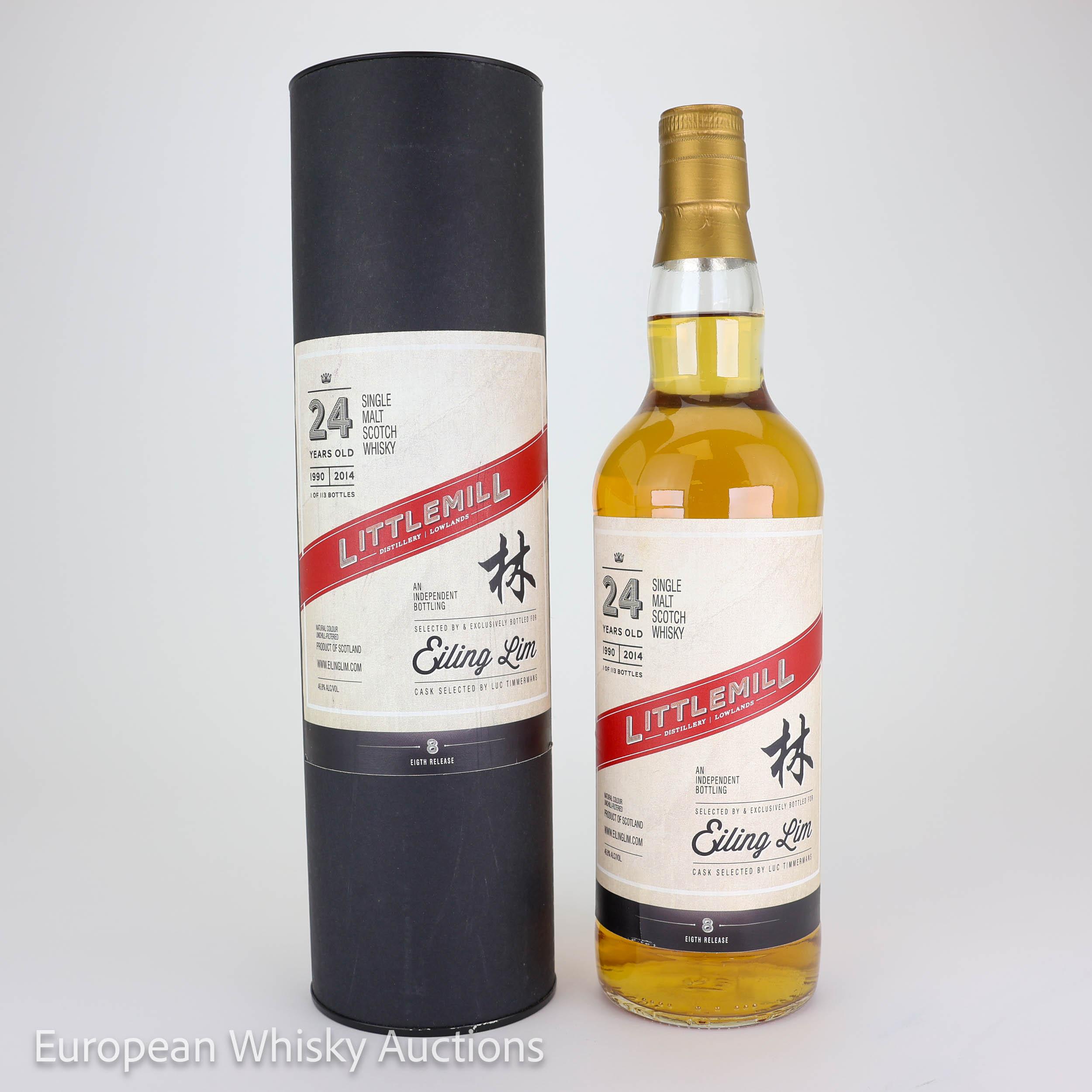 Littlemill 24 Year Old, 1990, Eiling Lim, 46.8% whisky bottle