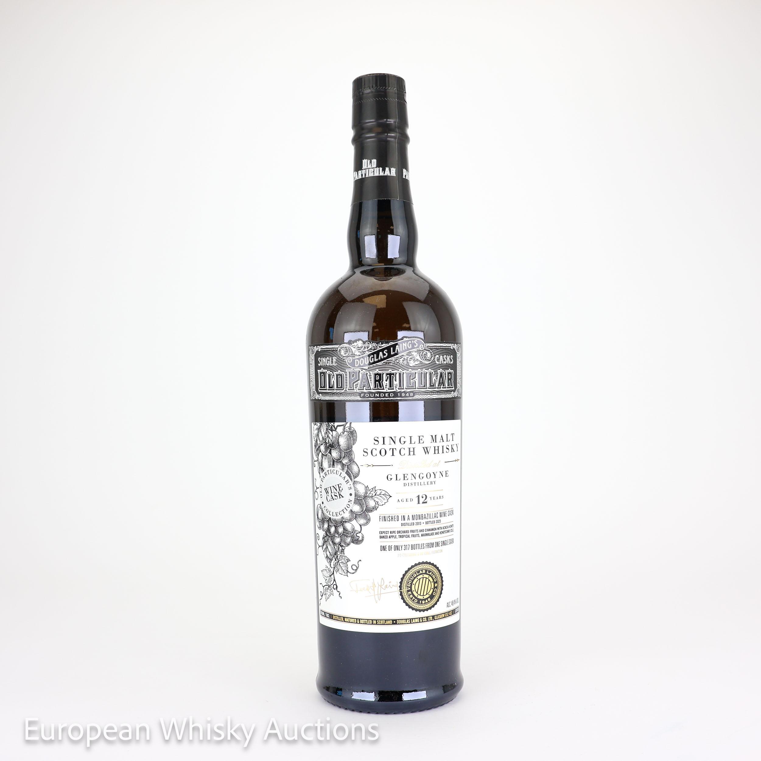 Glengoyne Old Particular Wine Cask Collection 12 Year Old, Monbazillac Wine Cask, Cask #DL20055, 2013, Douglas Laing, 48.4% whisky bottle