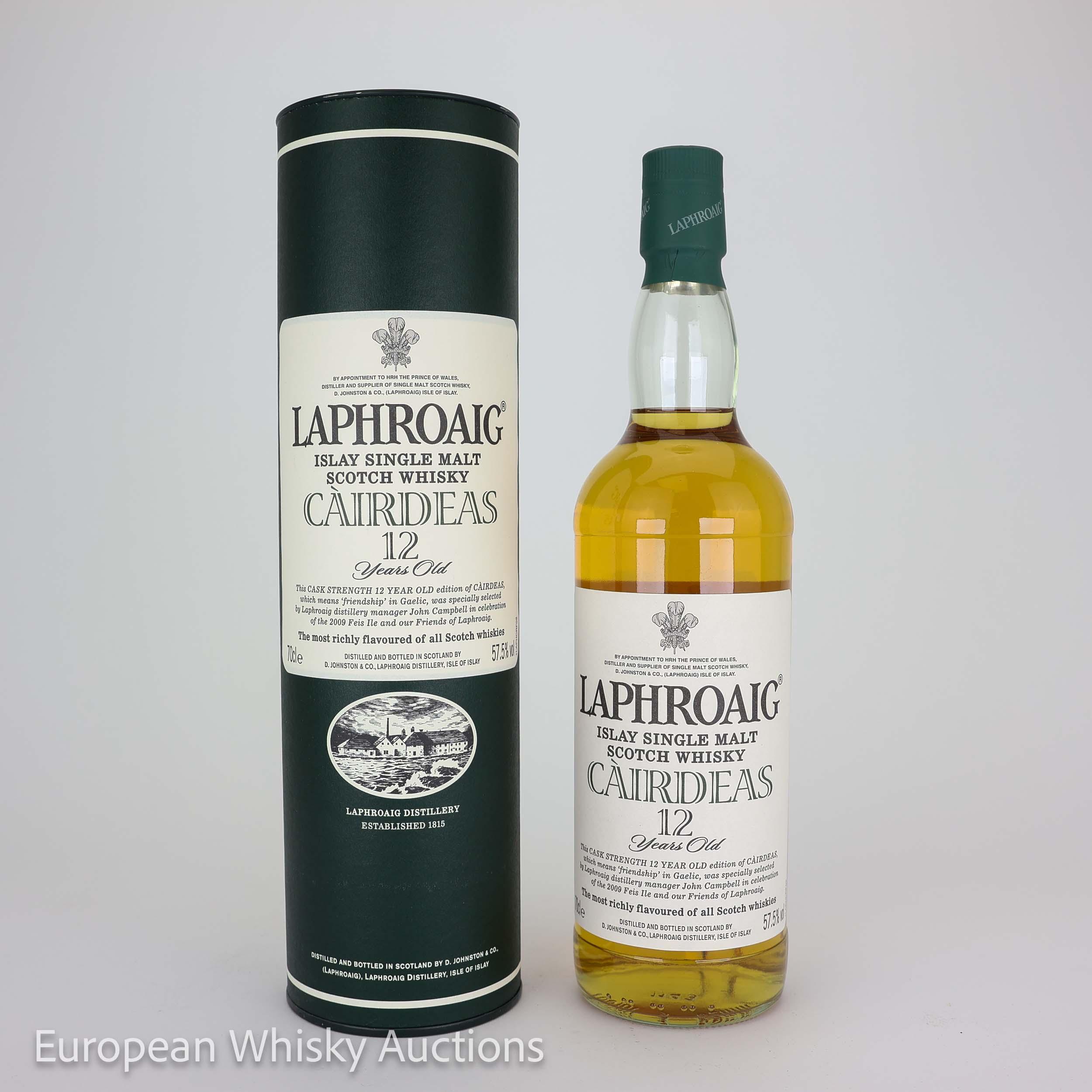 Laphroaig Càirdeas 12 Year Old, Bourbon Cask, 2009, 57.5% whisky bottle