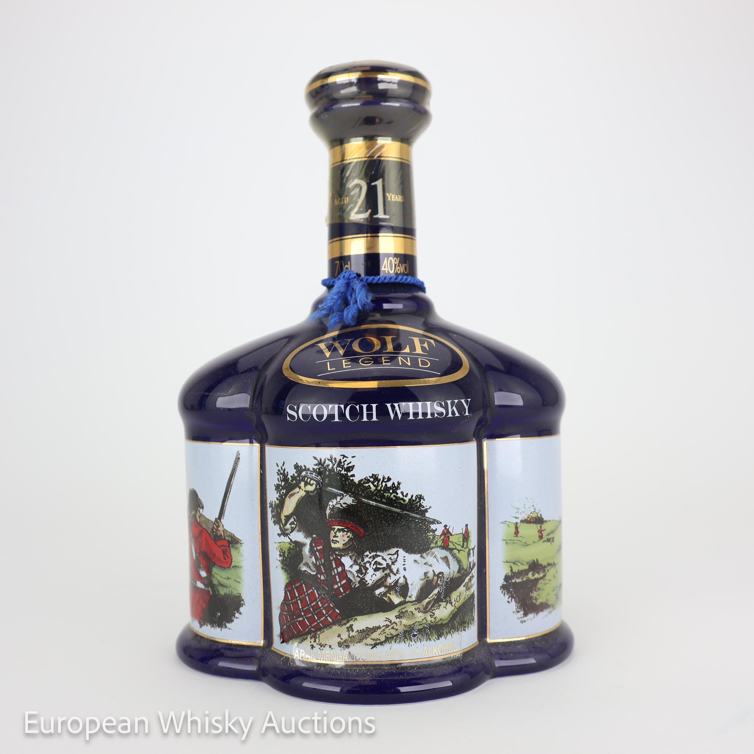 Wolf Legend 21 Year Old, Oak Cask, 40% whisky bottle