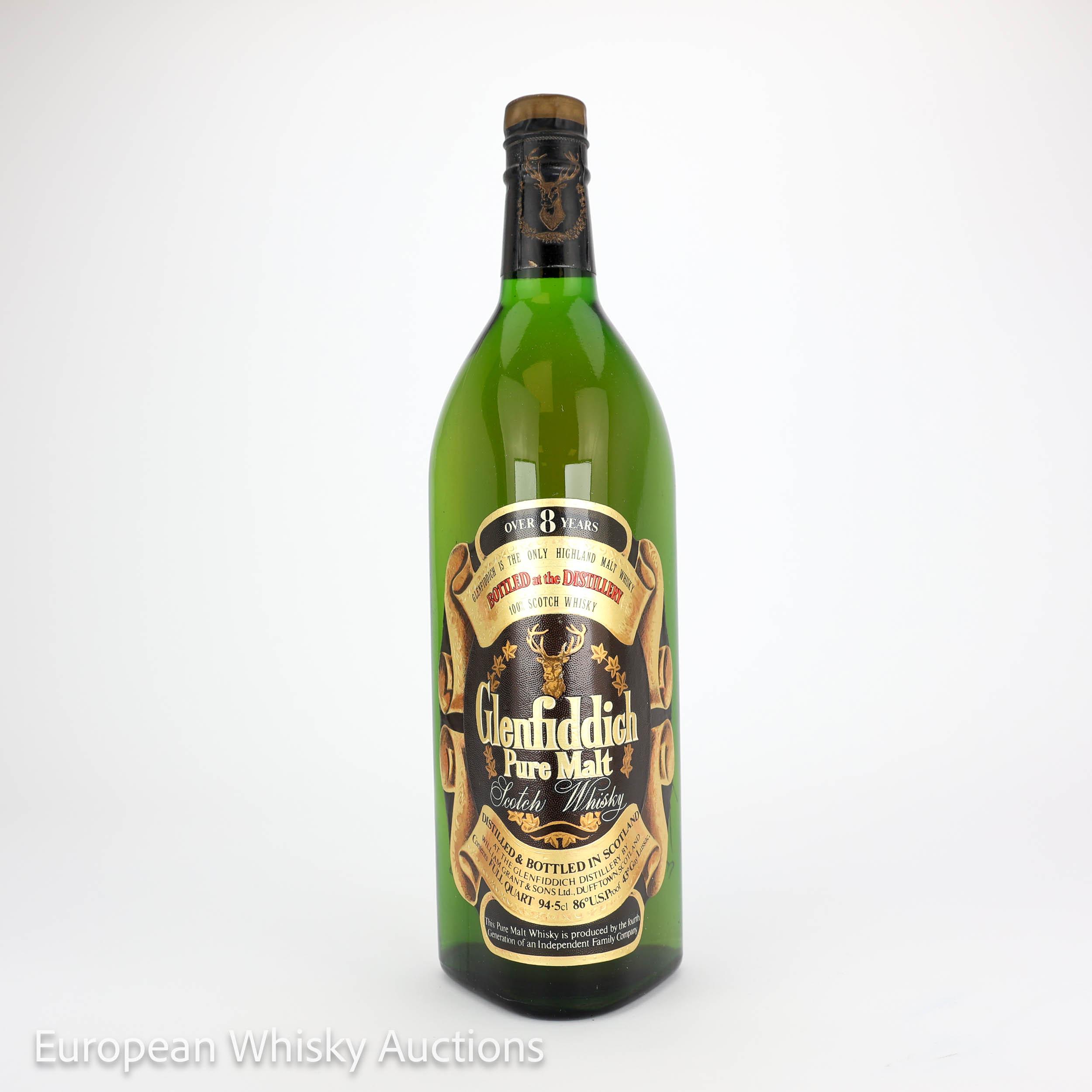 Glenfiddich Pure Malt Scotch 8 Year Old, 43% whisky bottle